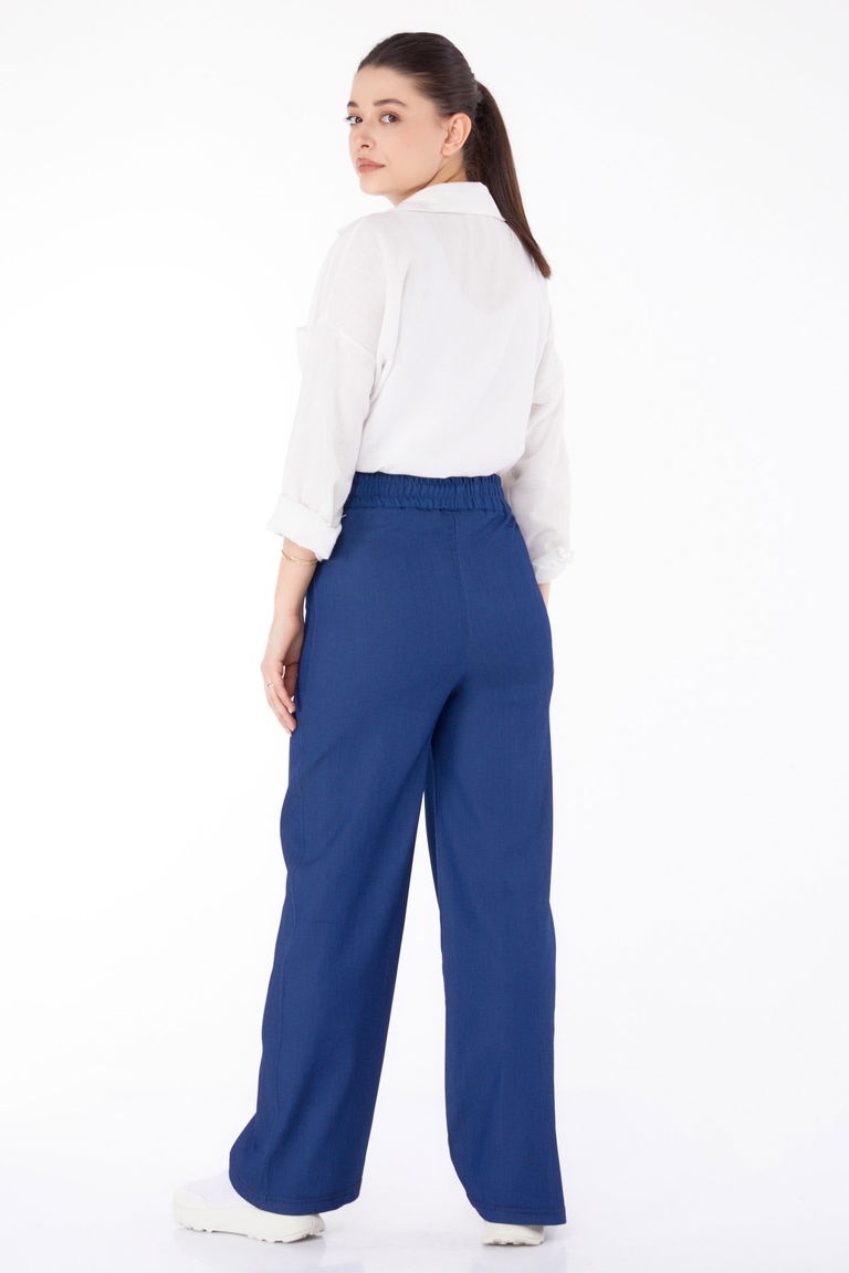 Beli Lastikli Kot Patolon Mavi - 25637 - TOFİSA