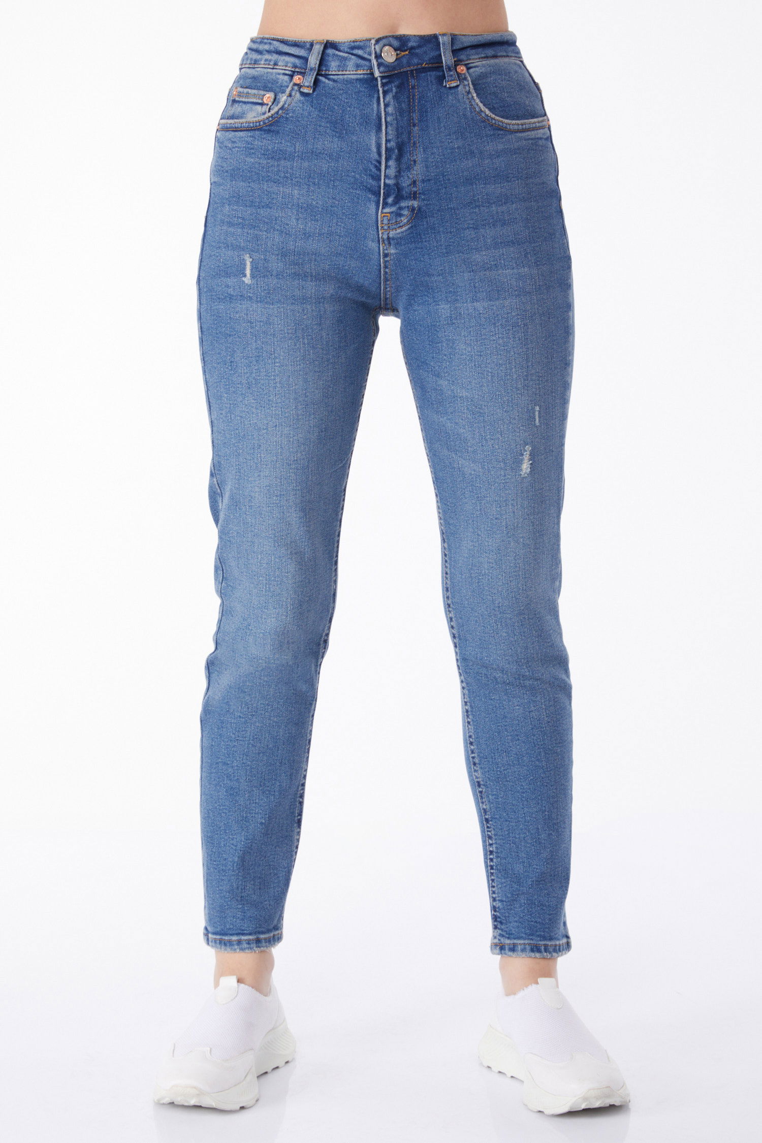 Lazerli Kot Pantolon Mavi - 50002 - 2