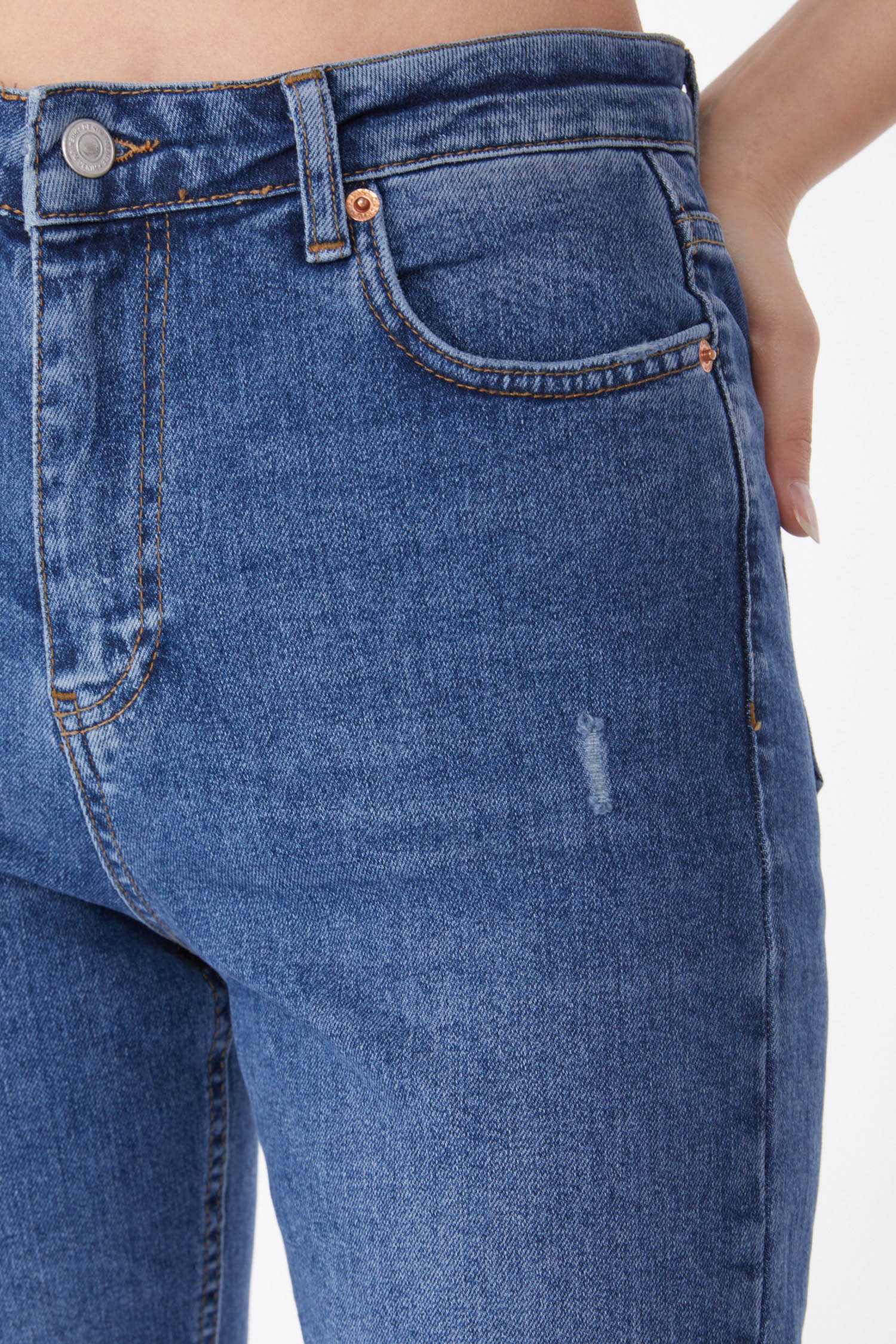 Mam Jeans Kot Pantolon Mavi - 50005 - 6