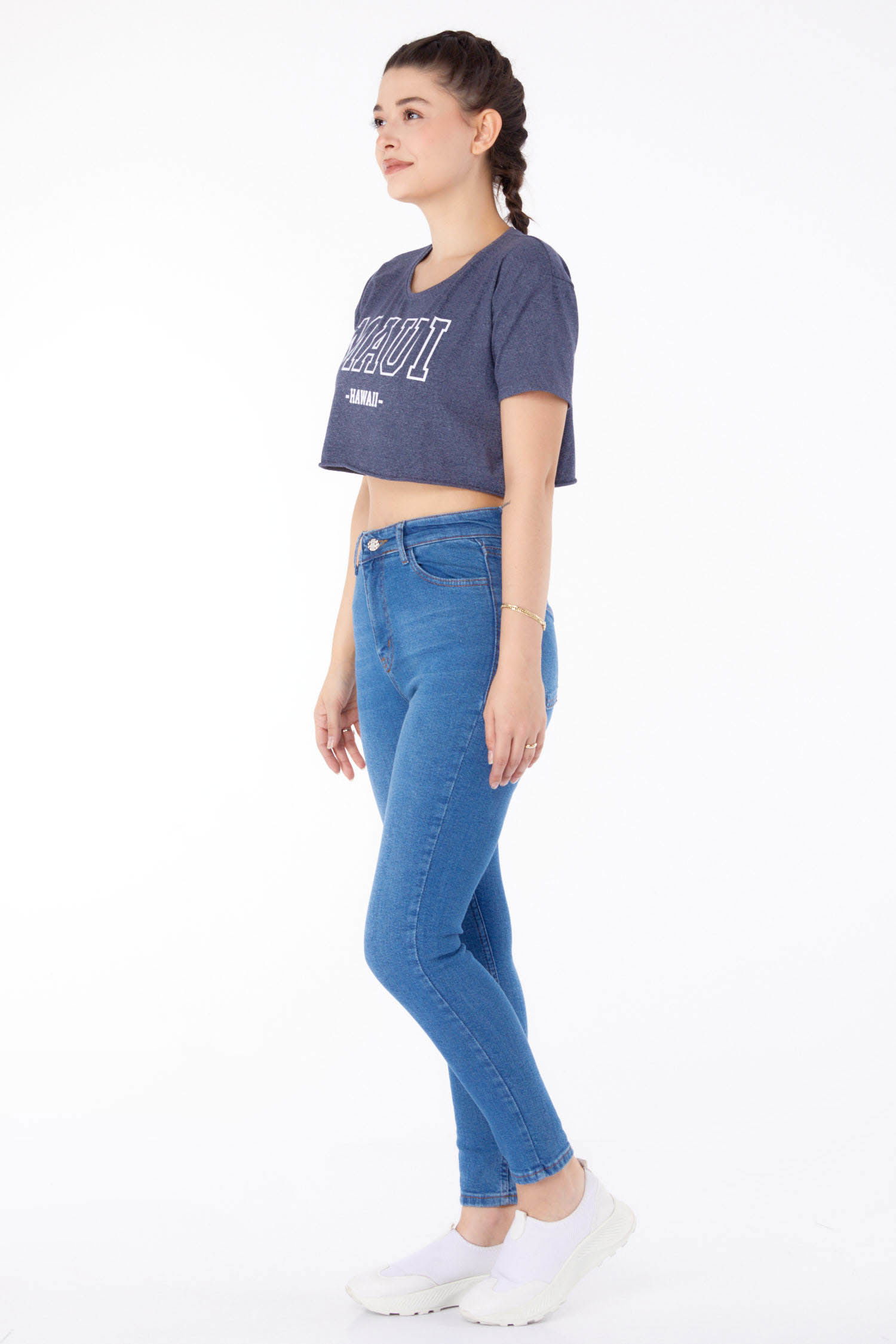Yüksel Bel Sıknıy Kot Pantolon Mavi - 25180 - 3