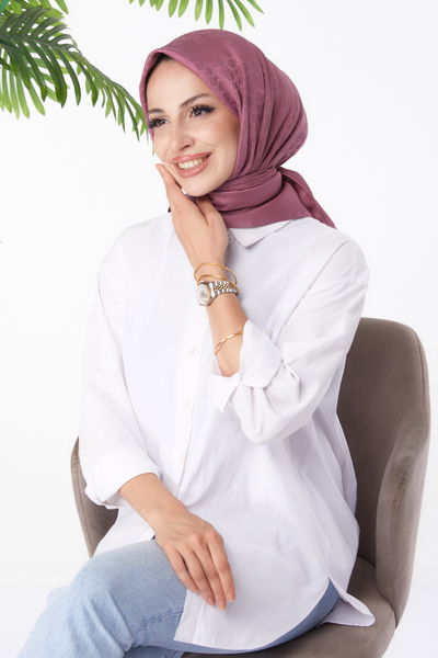 Janjanlı Eşarp Mürdüm - 26150 