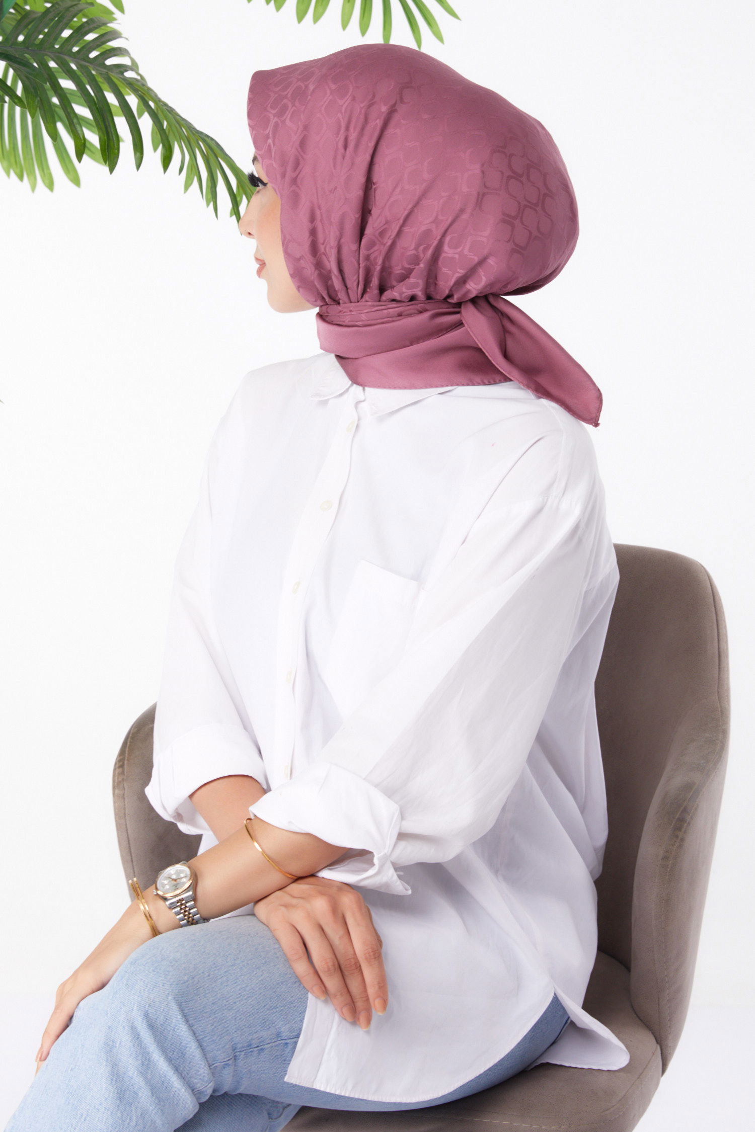 Janjanlı Eşarp Mürdüm - 26150 - 4