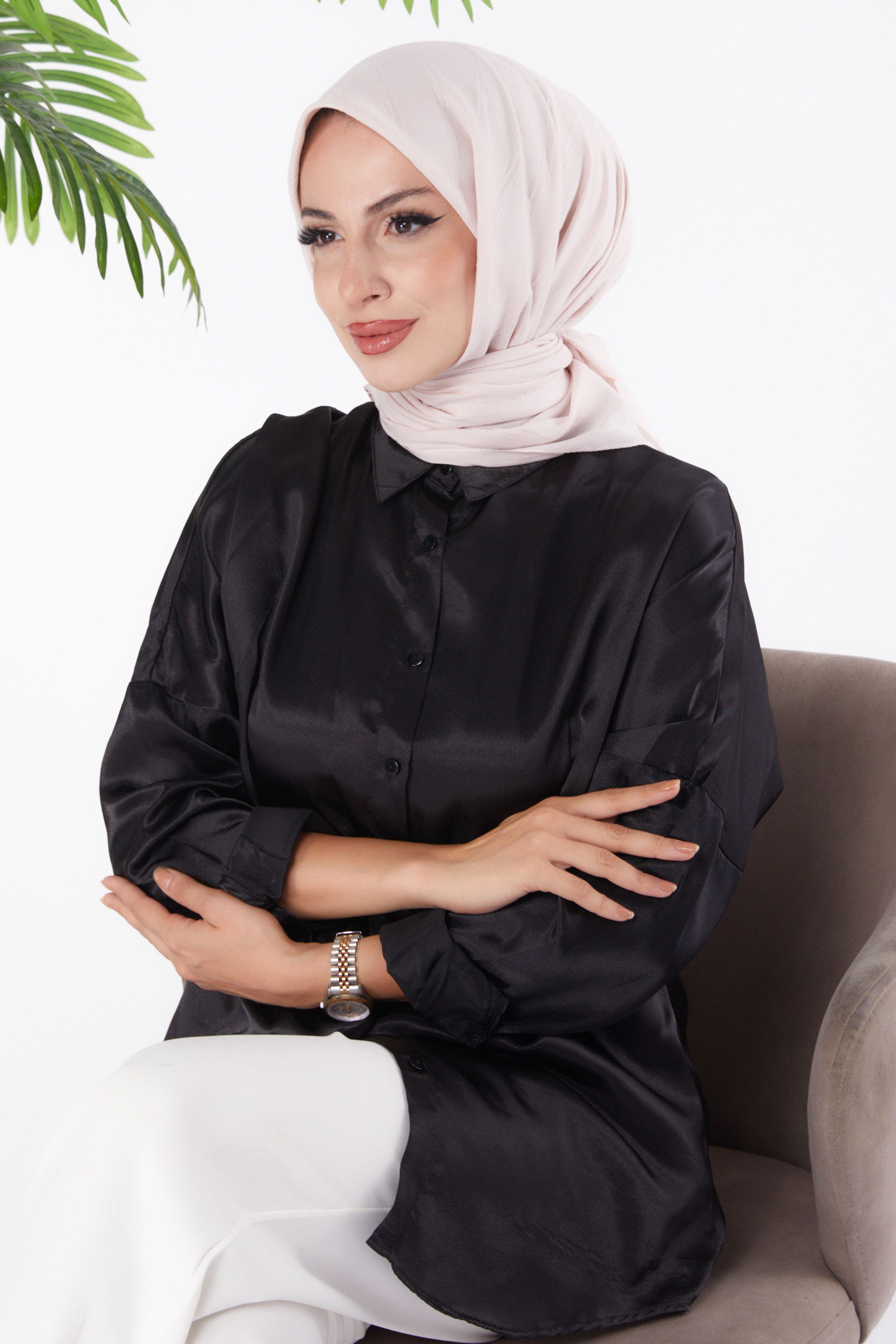 Piliseli Eşarp Pudra - 26147 - 2