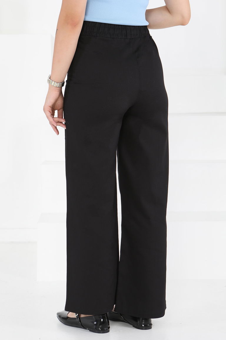 Bol Paça Pantolon Siyah - 25795 - TOFİSA