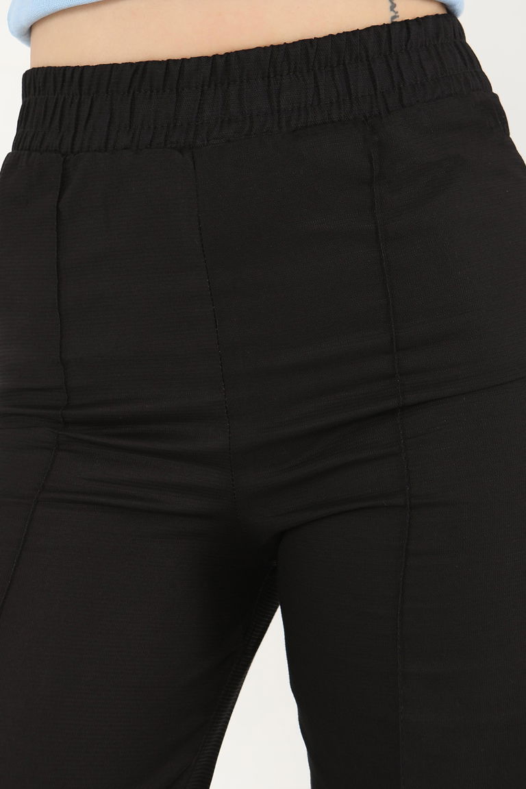 Bol Paça Pantolon Siyah - 25795 - TOFİSA
