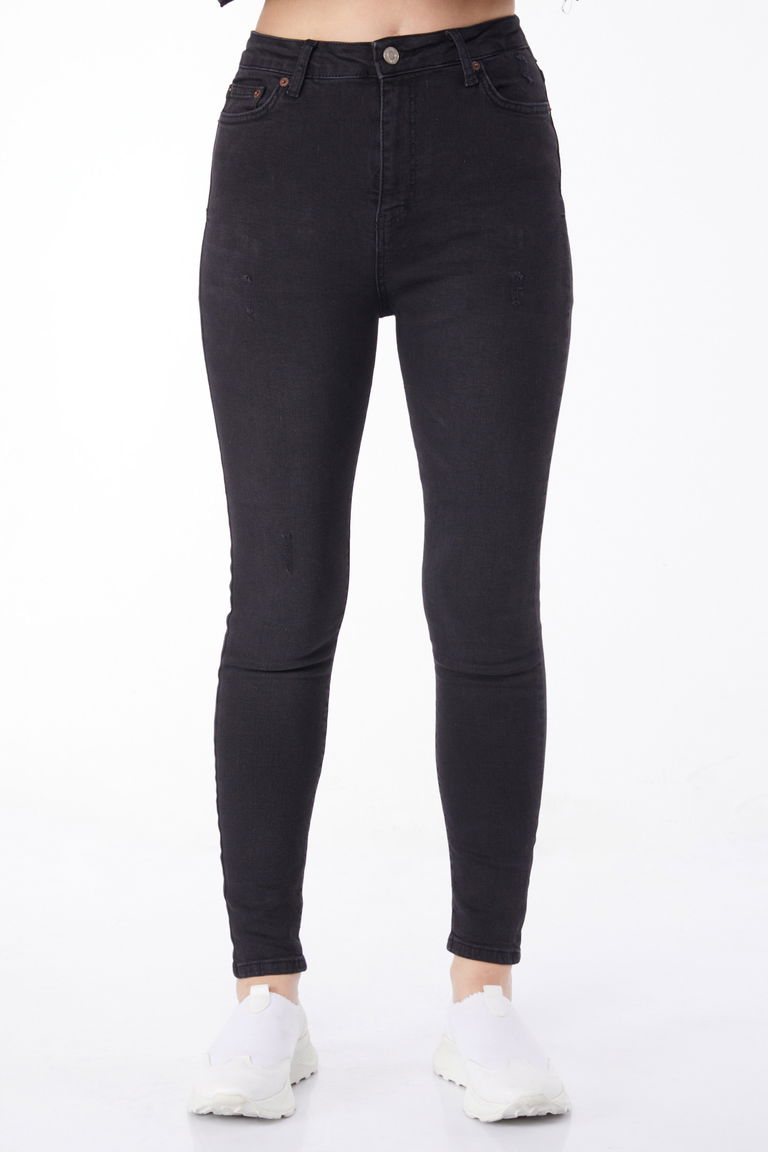 Dar Paça Kot Pantolon Siyah - 25192 - TOFİSA