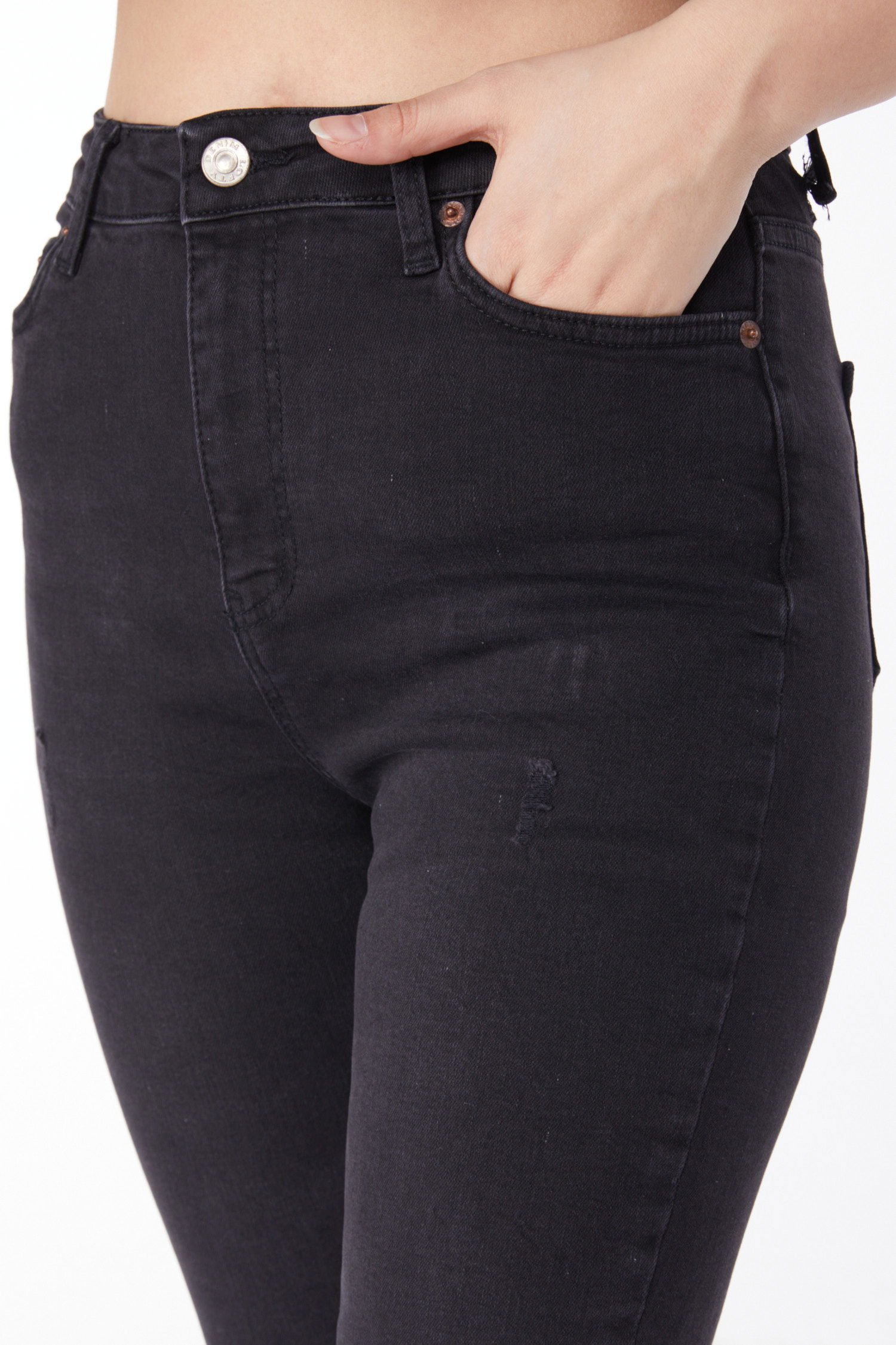 Dar Paça Kot Pantolon Siyah - 25192 - 5