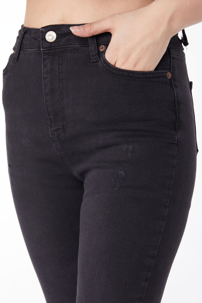Dar Paça Kot Pantolon Siyah - 25192 - TOFİSA