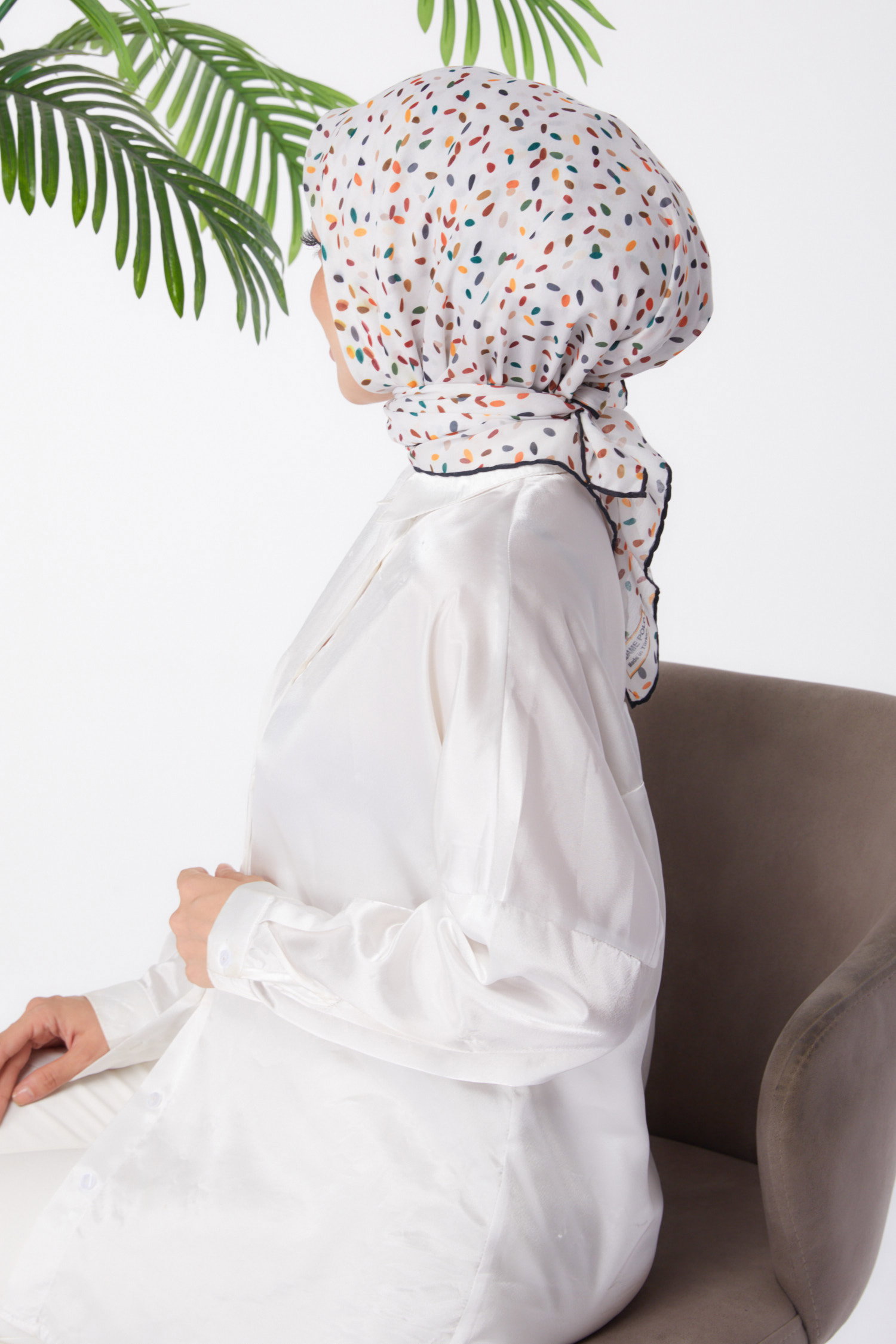 Desenli Eşarp Siyah - 25972 - 5