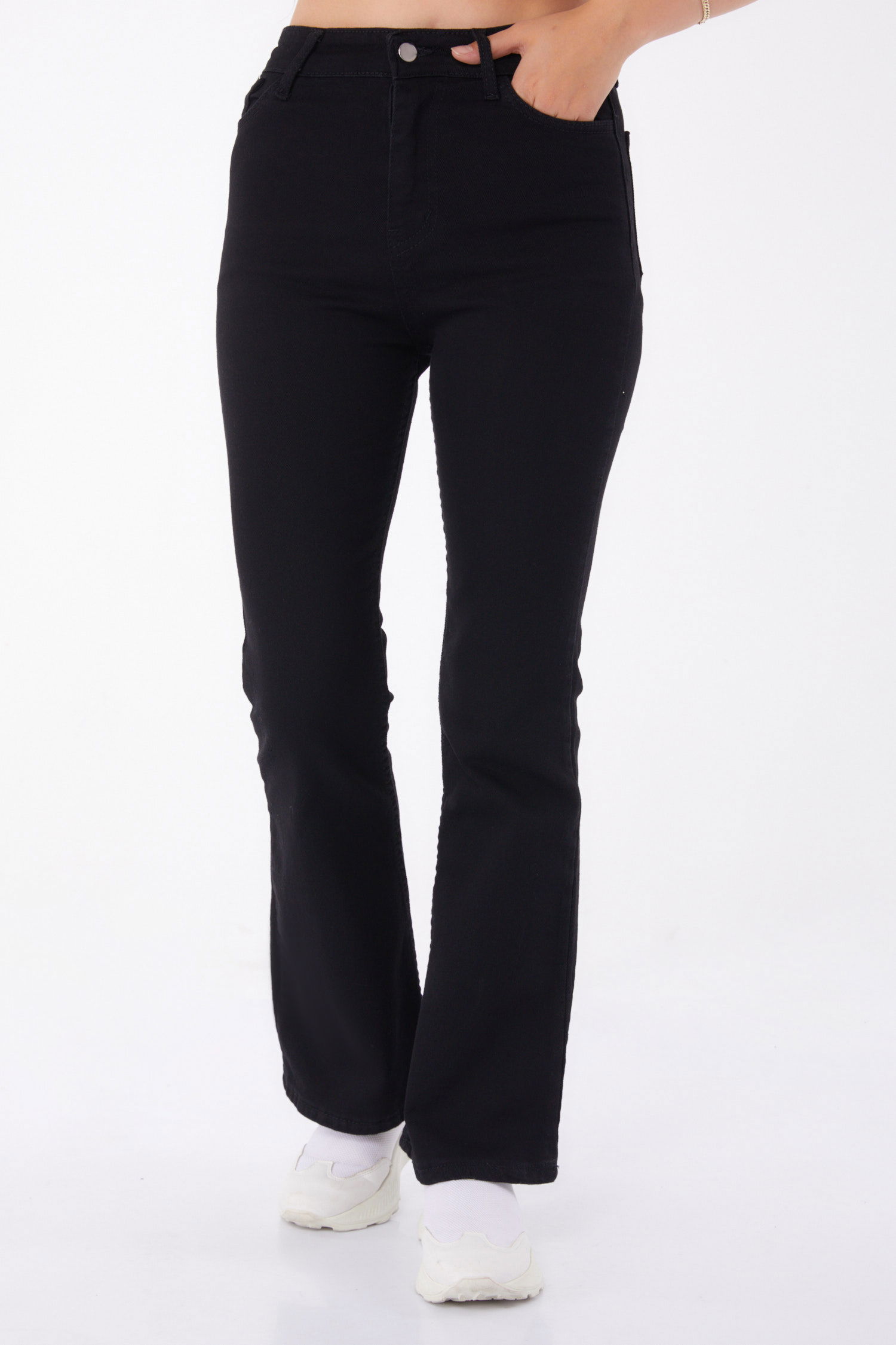 İspanyol Paça Kot Pantolon Siyah - 25960 - 2
