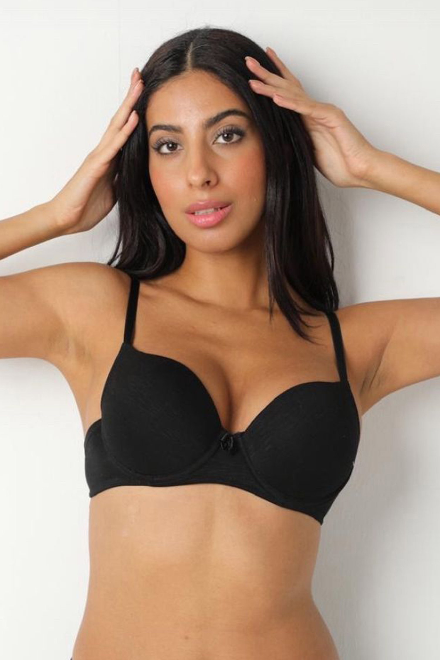 Düz Orta Kadın Siyah Sütyen Tek Filamlı Boş - 26328 - 1