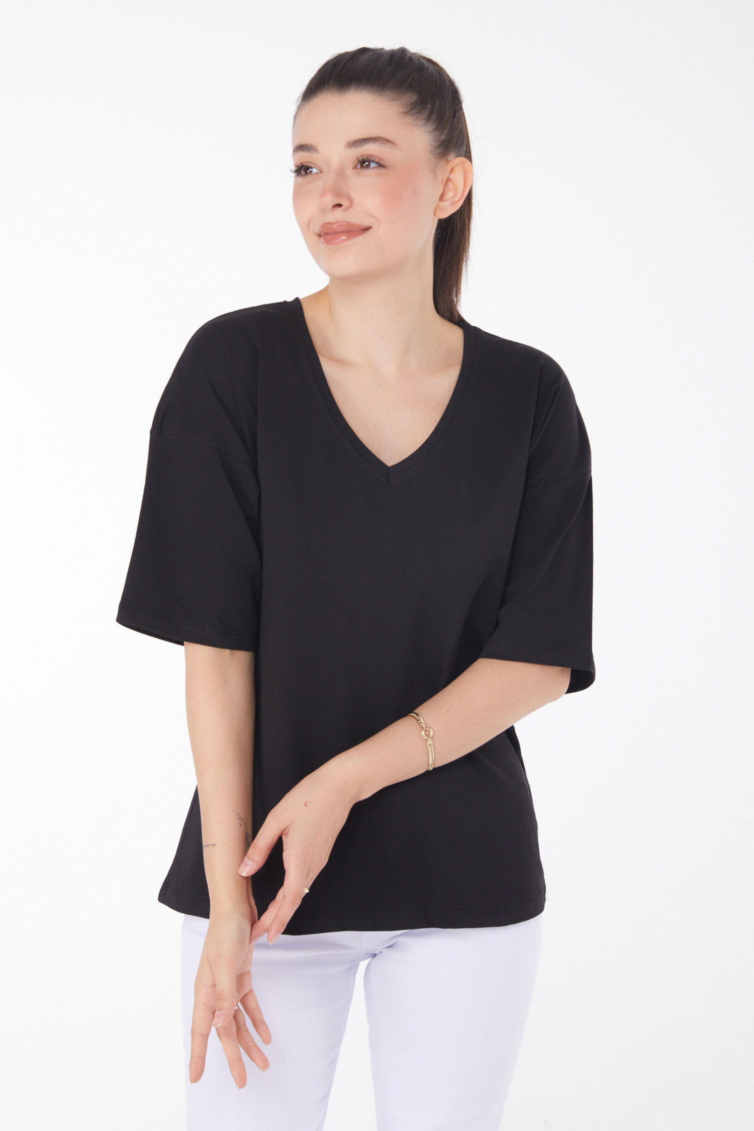 T-Shirt Siyah - 25848 - 1