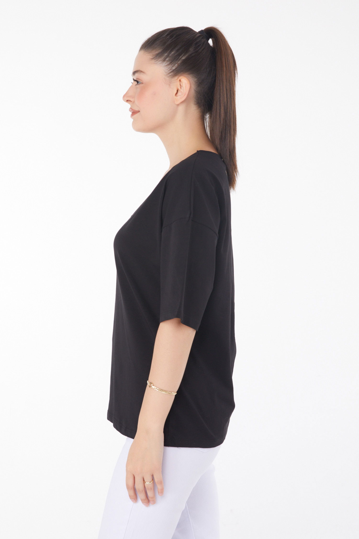 T-Shirt Siyah - 25848 - 4