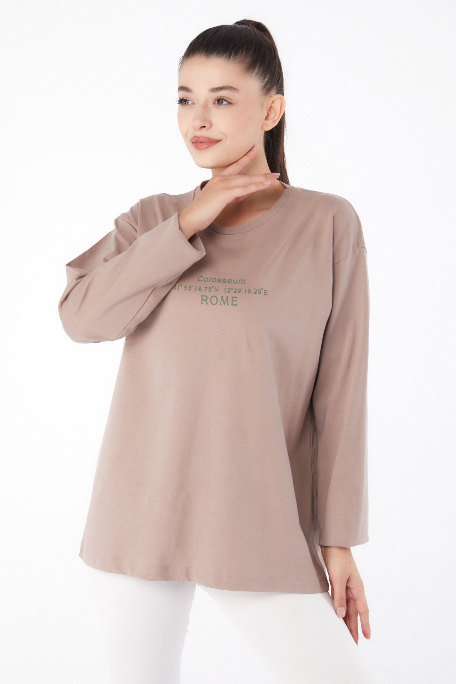 Baskılı Sweat Vizon - 26264 - 1
