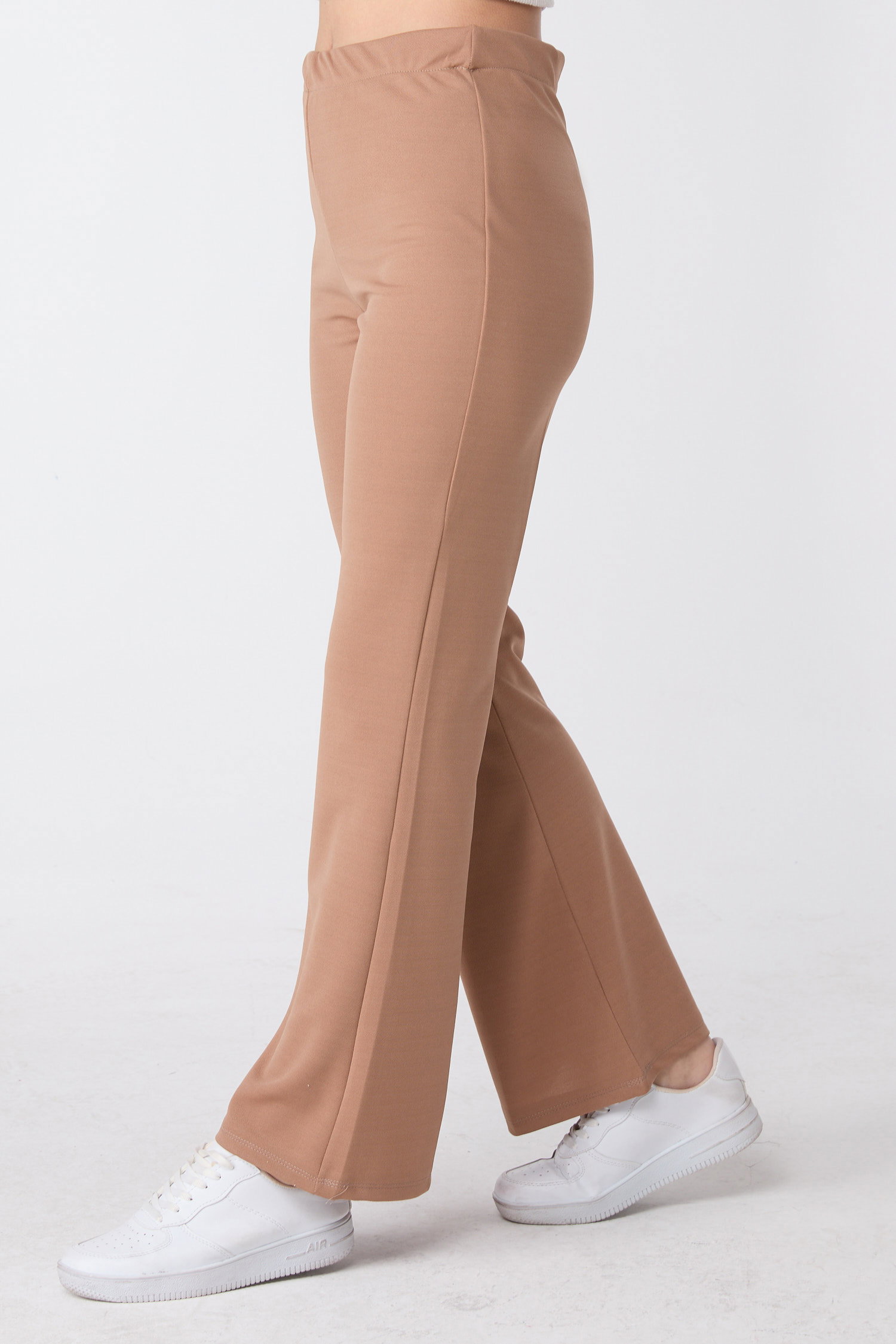 Düz Orta Kadın Vizon PANTOLON - 26262 - 3