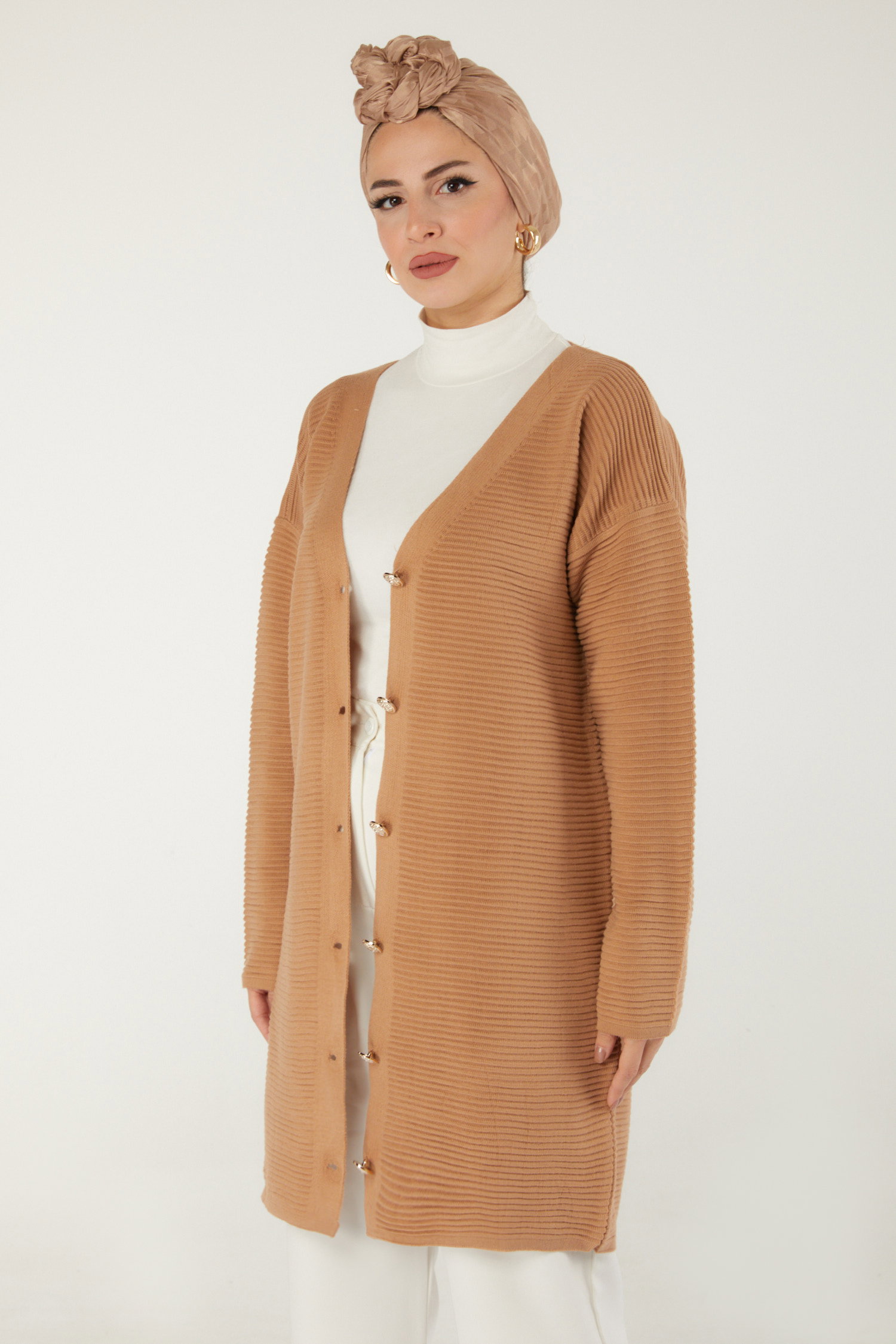 Triko Hırka Vizon - 26522 - 4