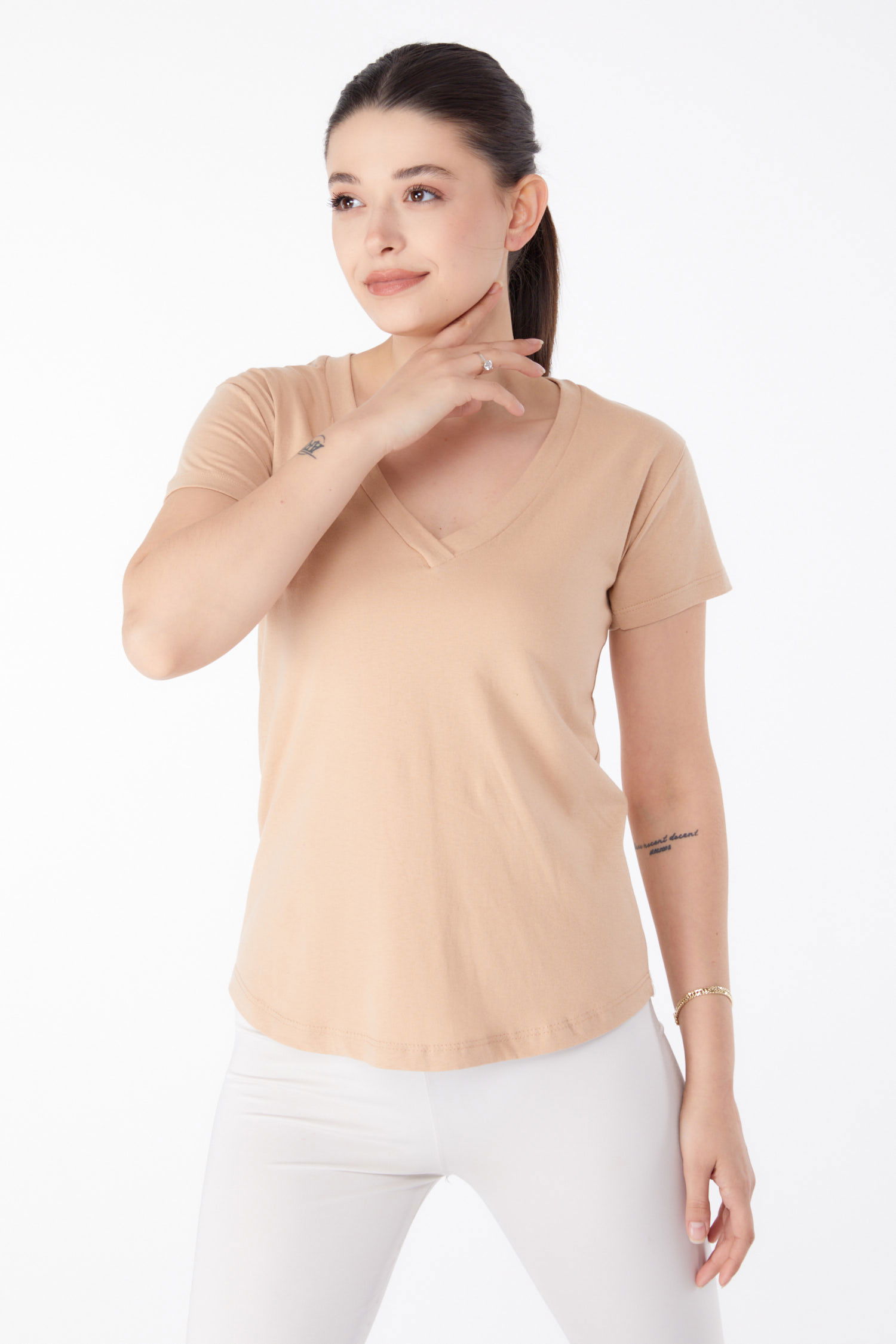 V Yaka T-shirt Vizon - 25326 - 2