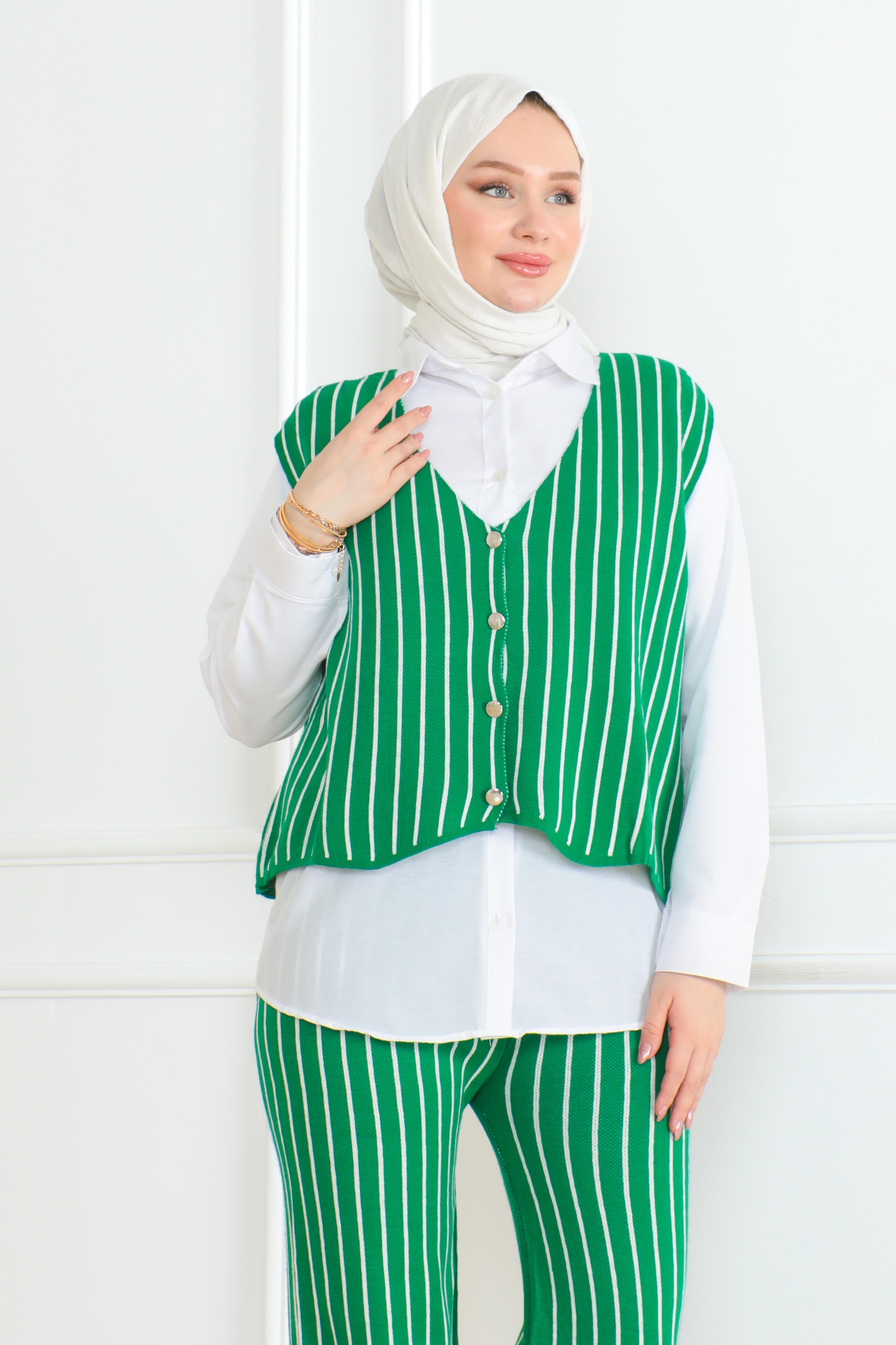 Üçlü Triko Takım Yesil - 26612 - 4
