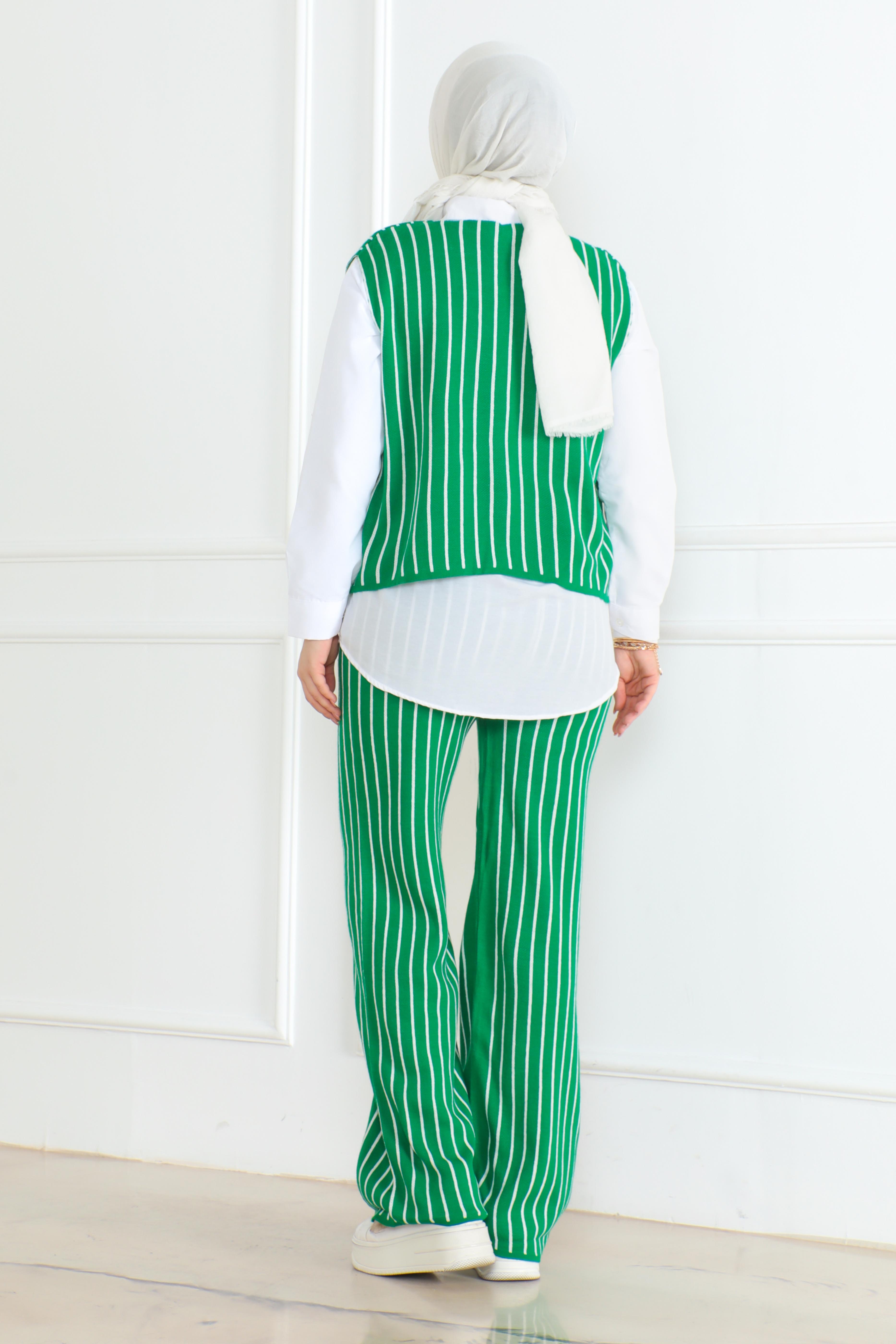 Üçlü Triko Takım Yesil - 26612 - 5