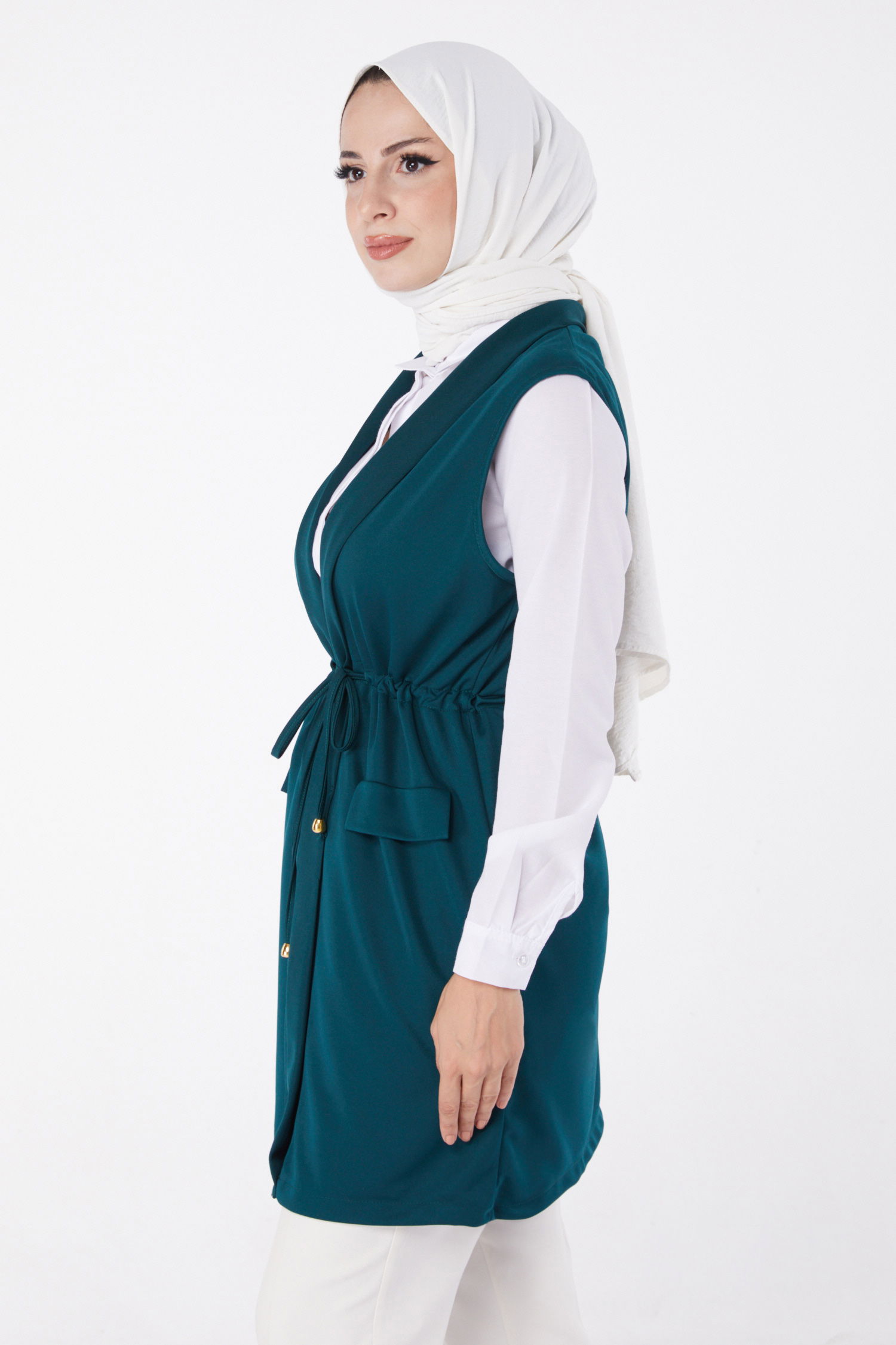 Bağcıklı Yelek Zümrüt - 13263 - 3
