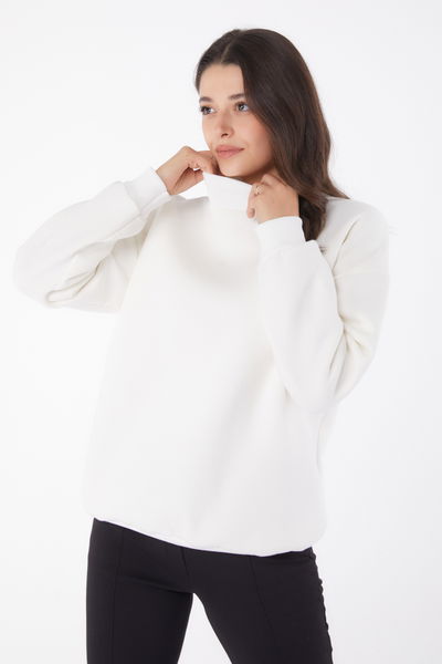 Sweatshirt Beyaz - 26047 