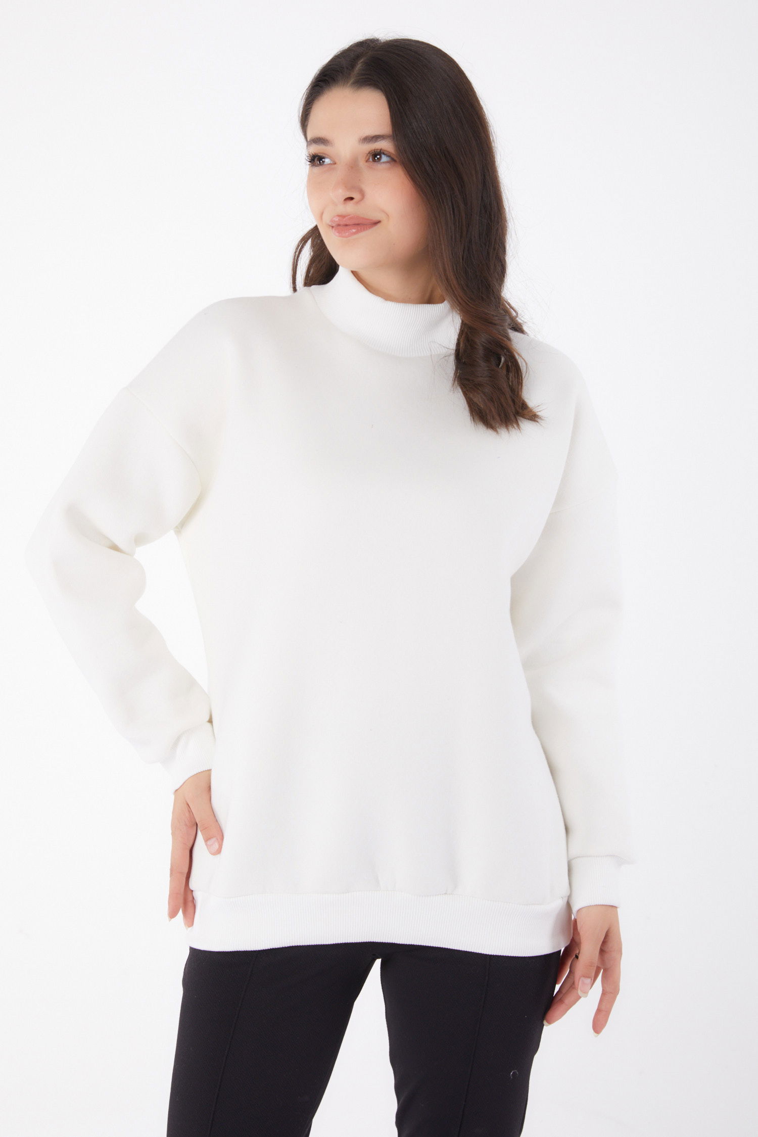 Sweatshirt Beyaz - 26047 - 2
