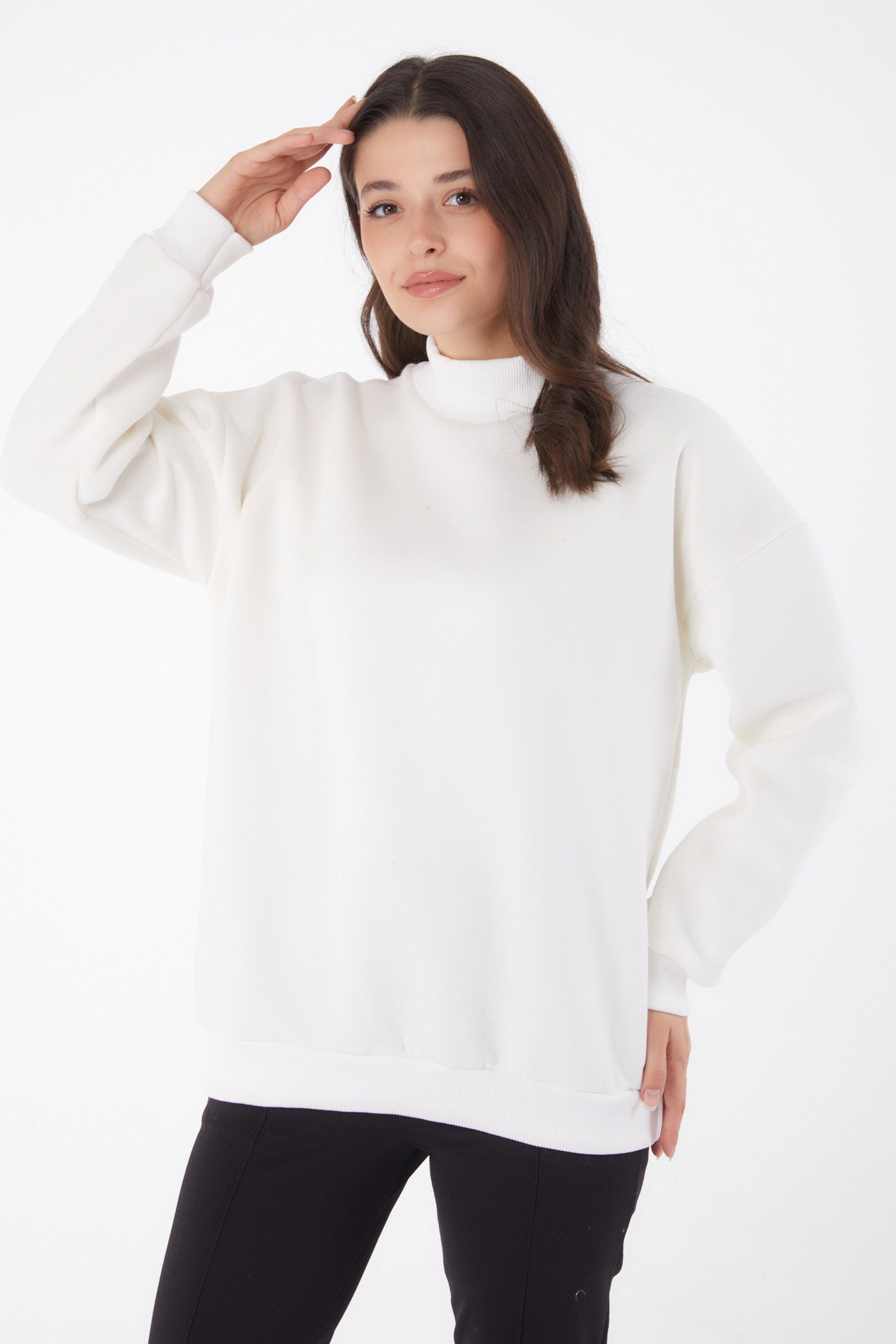 Sweatshirt Beyaz - 26047 - 3