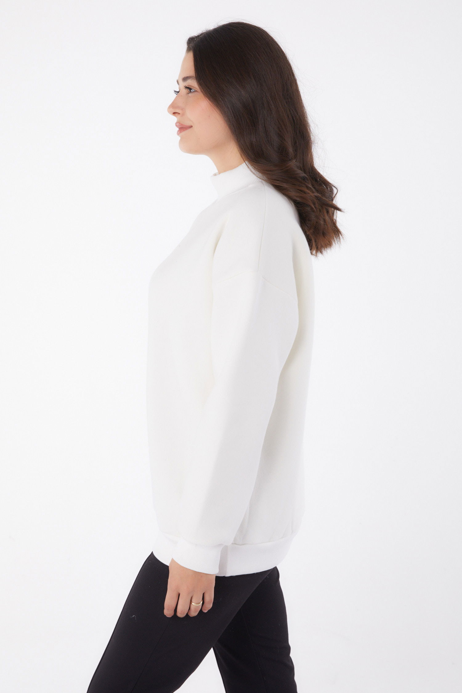 Sweatshirt Beyaz - 26047 - 4