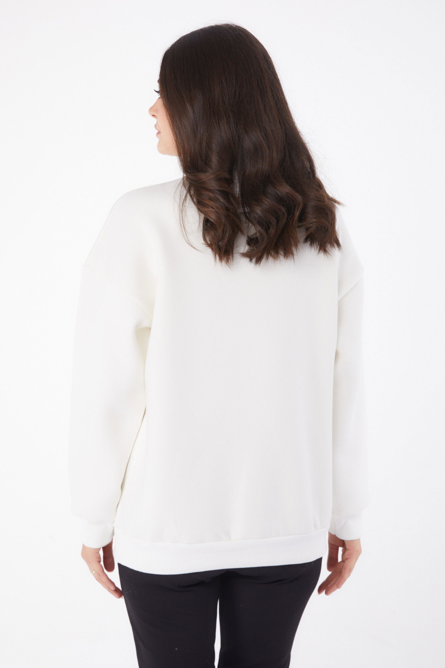 Sweatshirt Beyaz - 26047 - 5