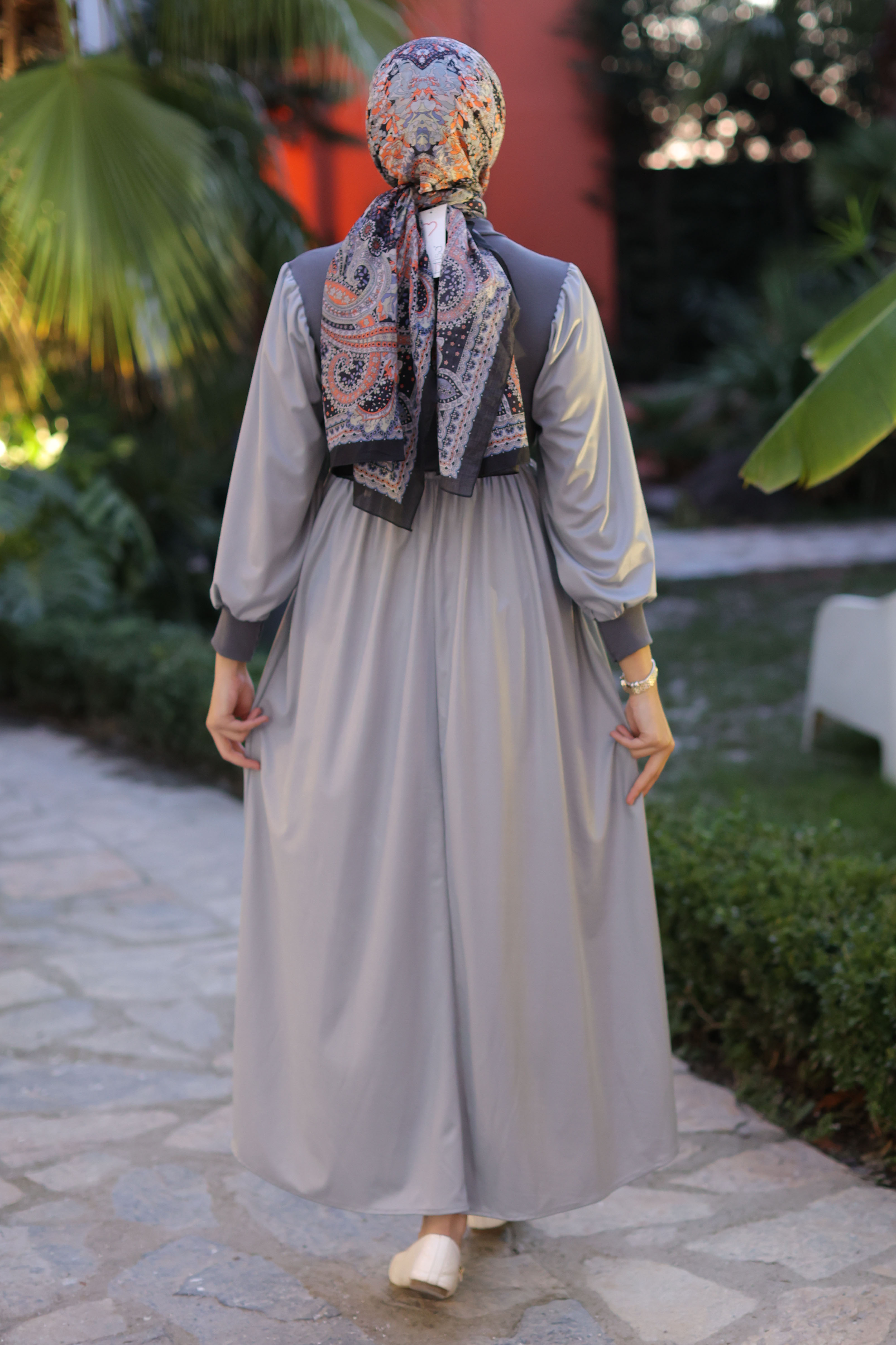 Elbise Gri - 13336 - 6