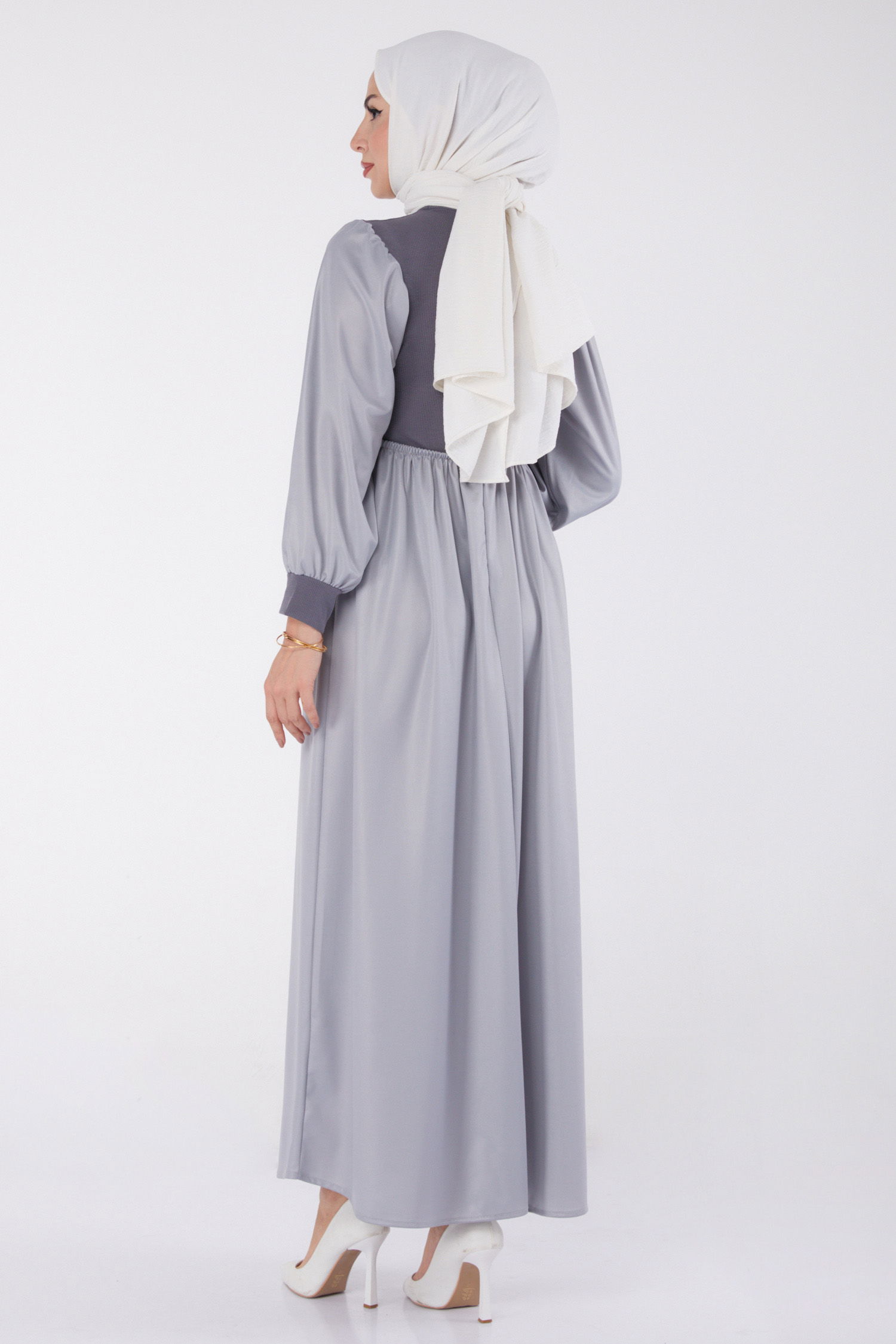 Elbise Gri - 13336 - 17