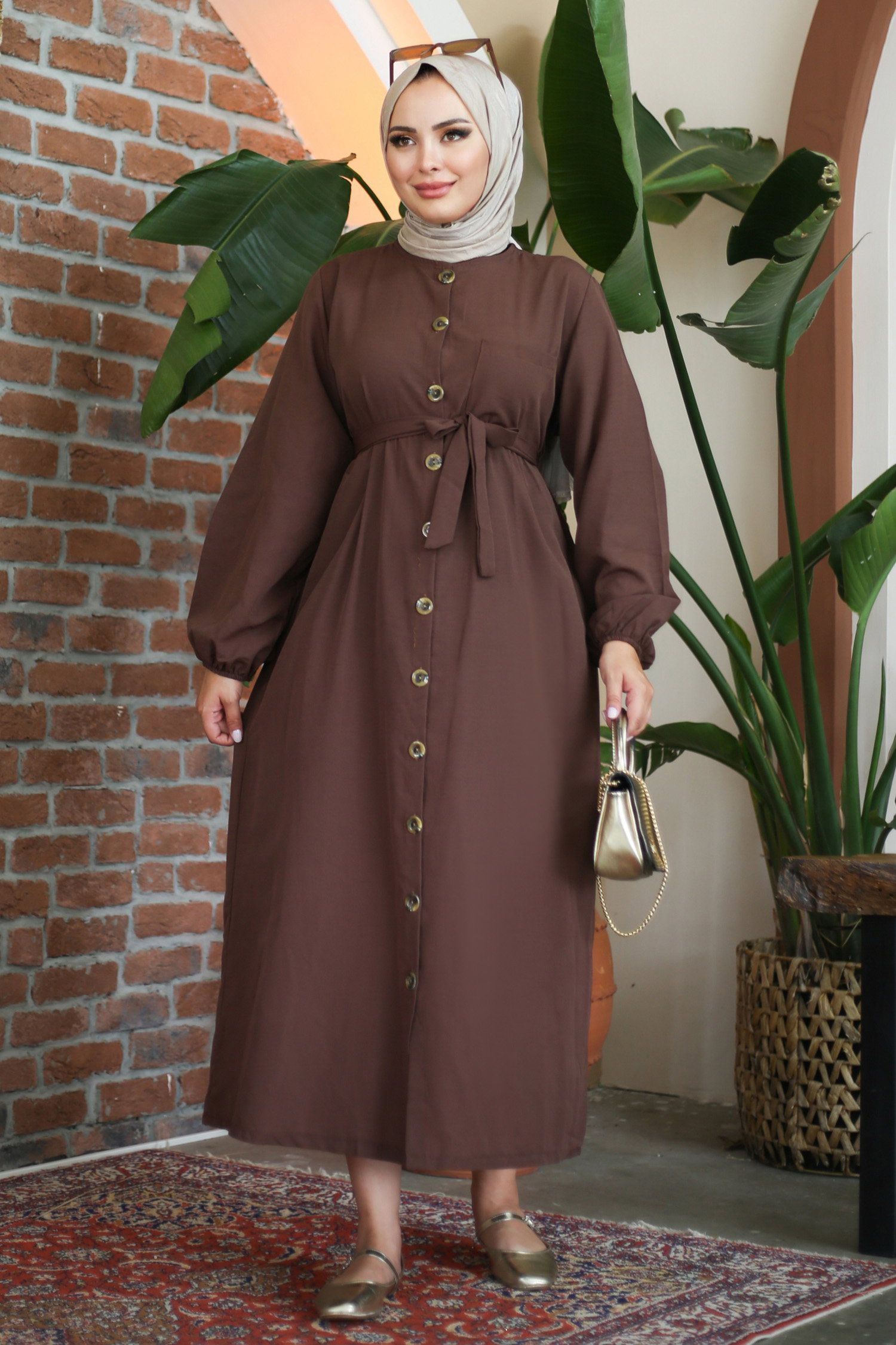 Elbise Kahve - 27289 - 2