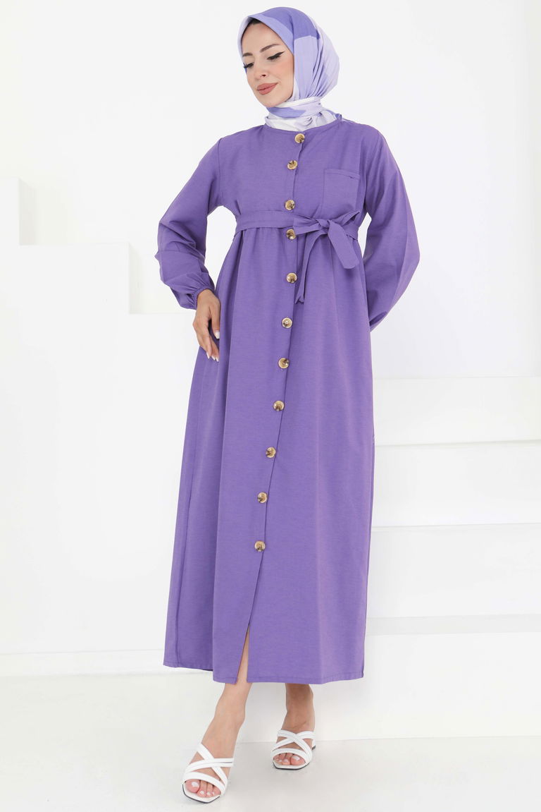 Elbise Lila - 27289 - TOFİSA