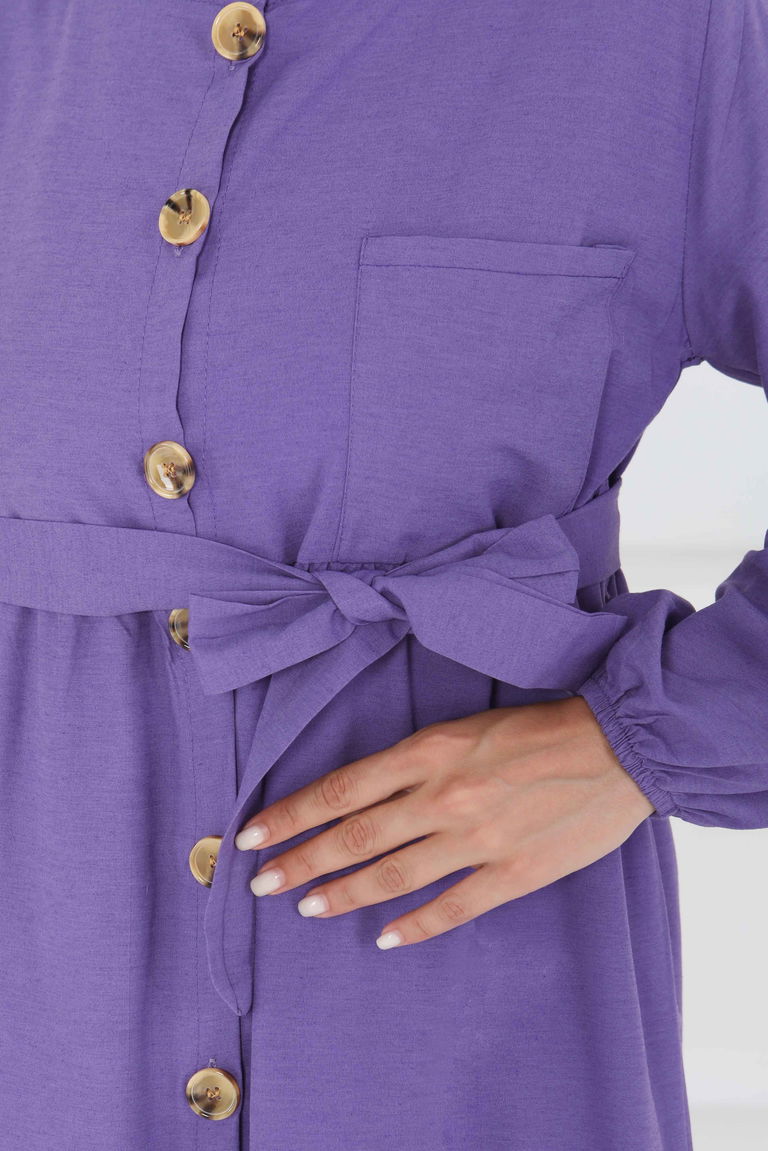 Elbise Lila - 27289 - TOFİSA