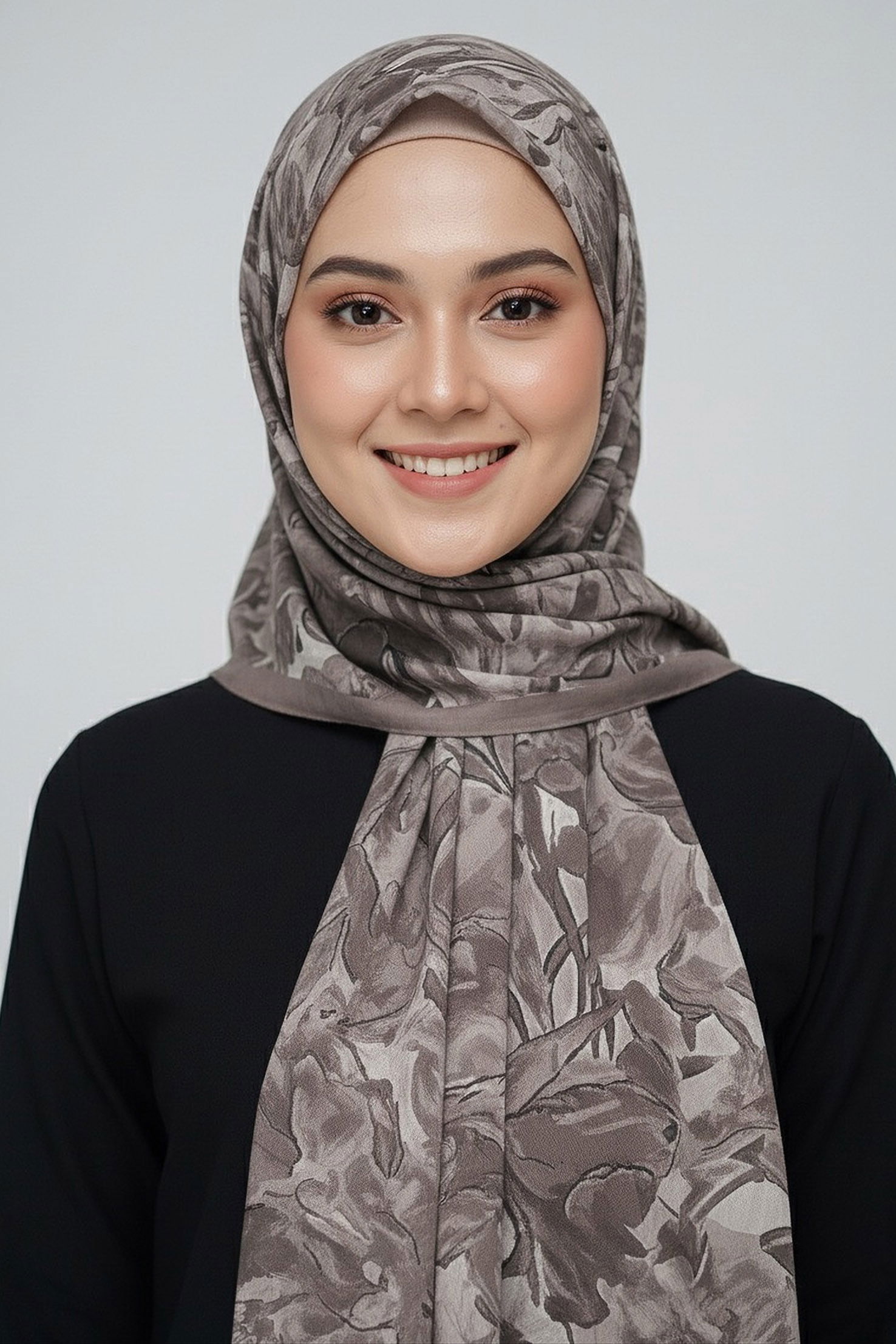 Elegance Flora Serisi Bambu Crash Şal - 28003-VIZON - 2