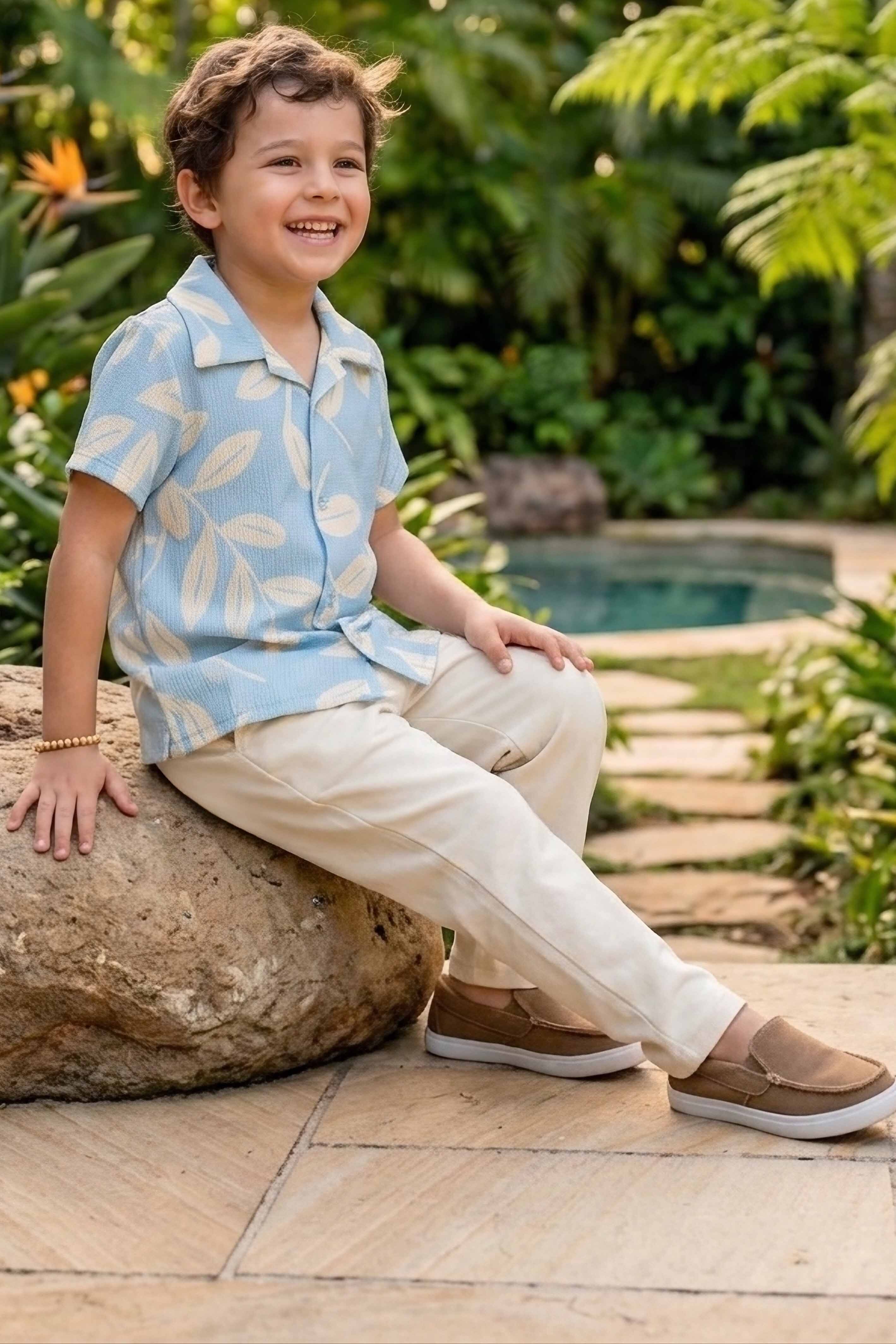 Erkek Çocuk Bebe Mavi Desenli Bürümcük İkili Takım - 28400-BEBE-MAVI - 1