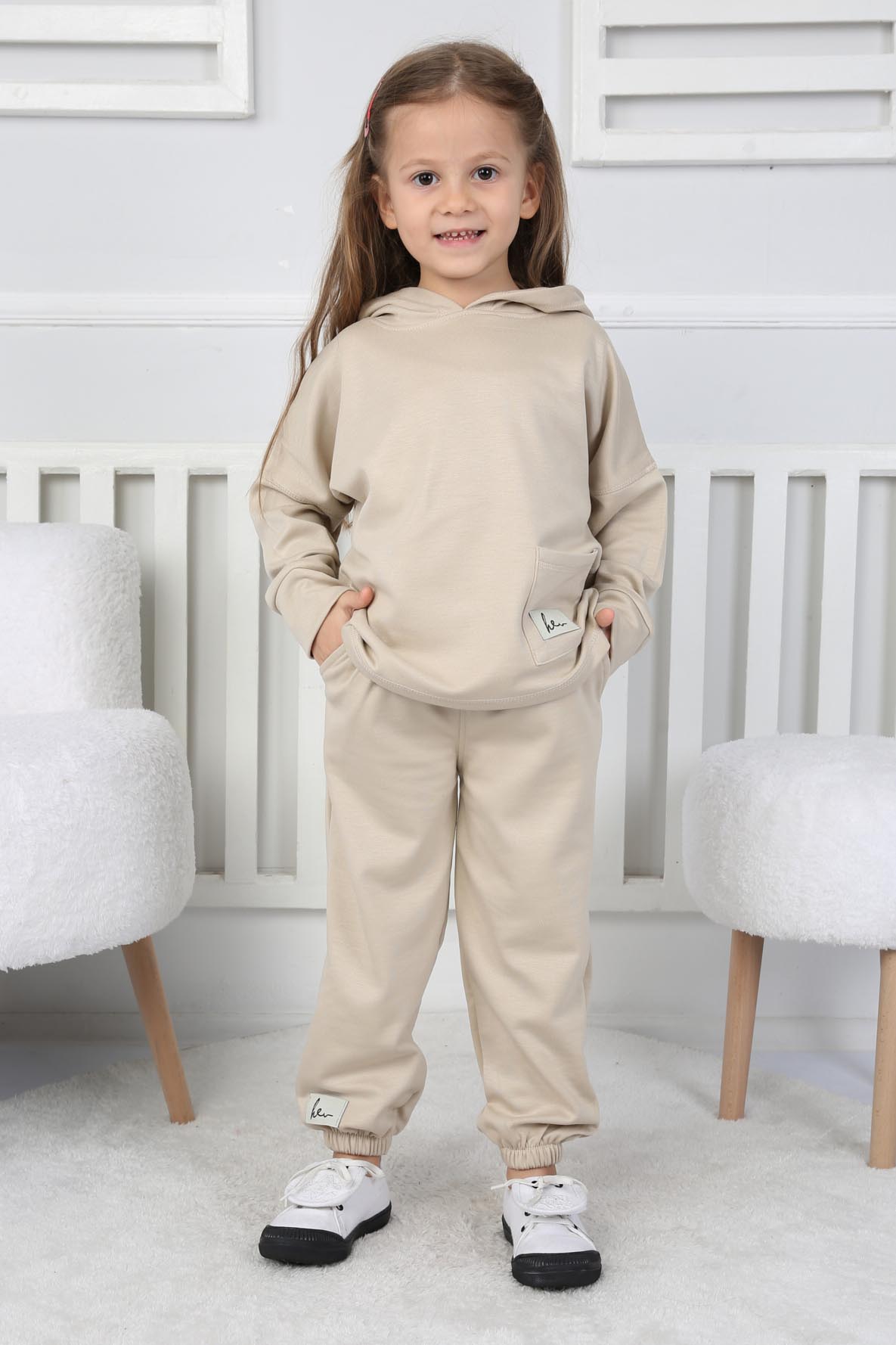 Erkek Çocuk Bej Unısex Çocuk Takım - 26722 - 1
