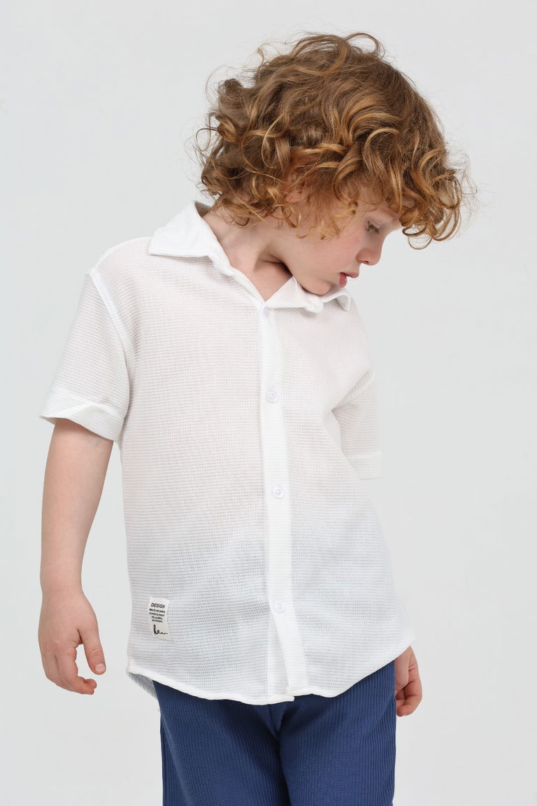 Erkek Çocuk Beyaz Gömlek - 27219 - TOFİSA