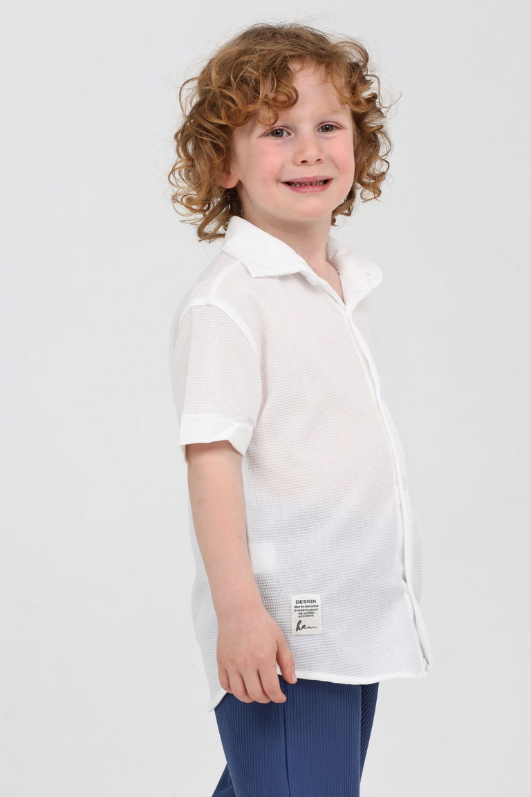 Erkek Çocuk Beyaz Gömlek - 27219 - TOFİSA