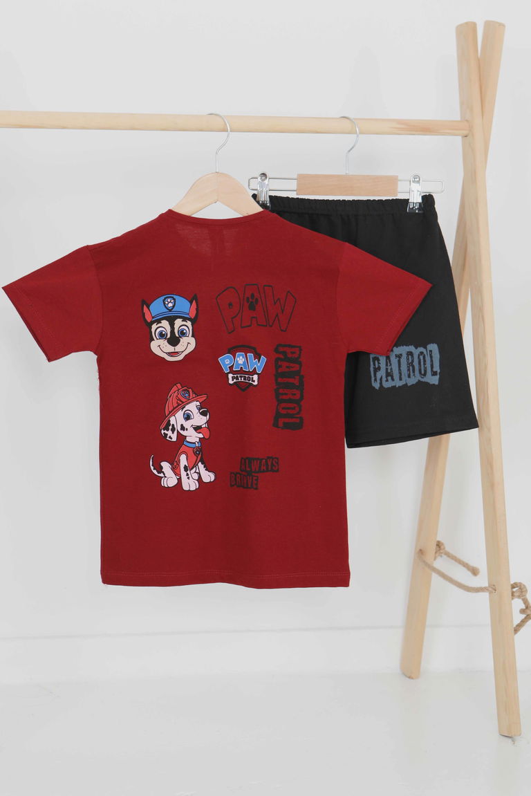 Erkek Çocuk Bordo Baskılı Eşofman Takımı - 27497 - TOFİSA