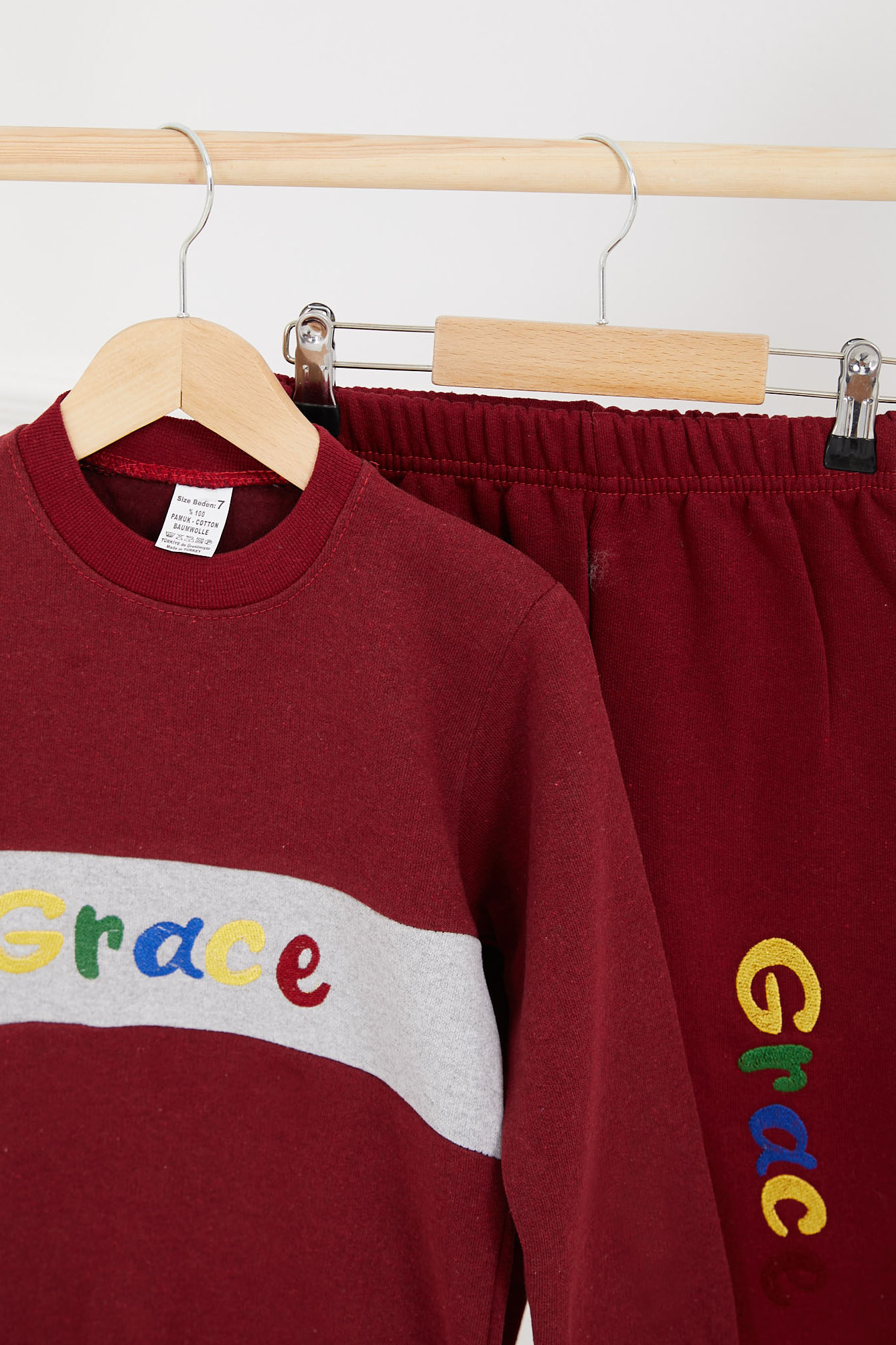 Erkek Çocuk Bordo Baskılı Pijama Takımı - 26448 - 1