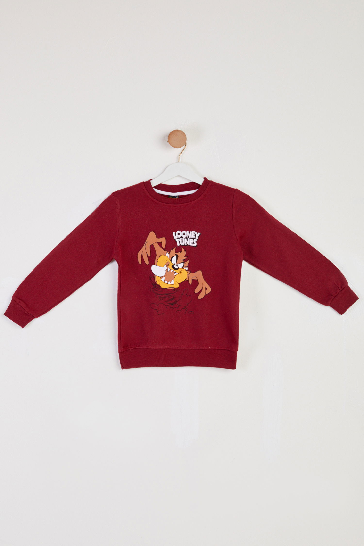 Erkek Çocuk Bordo Baskılı Sweatshirt - 26439 - 1