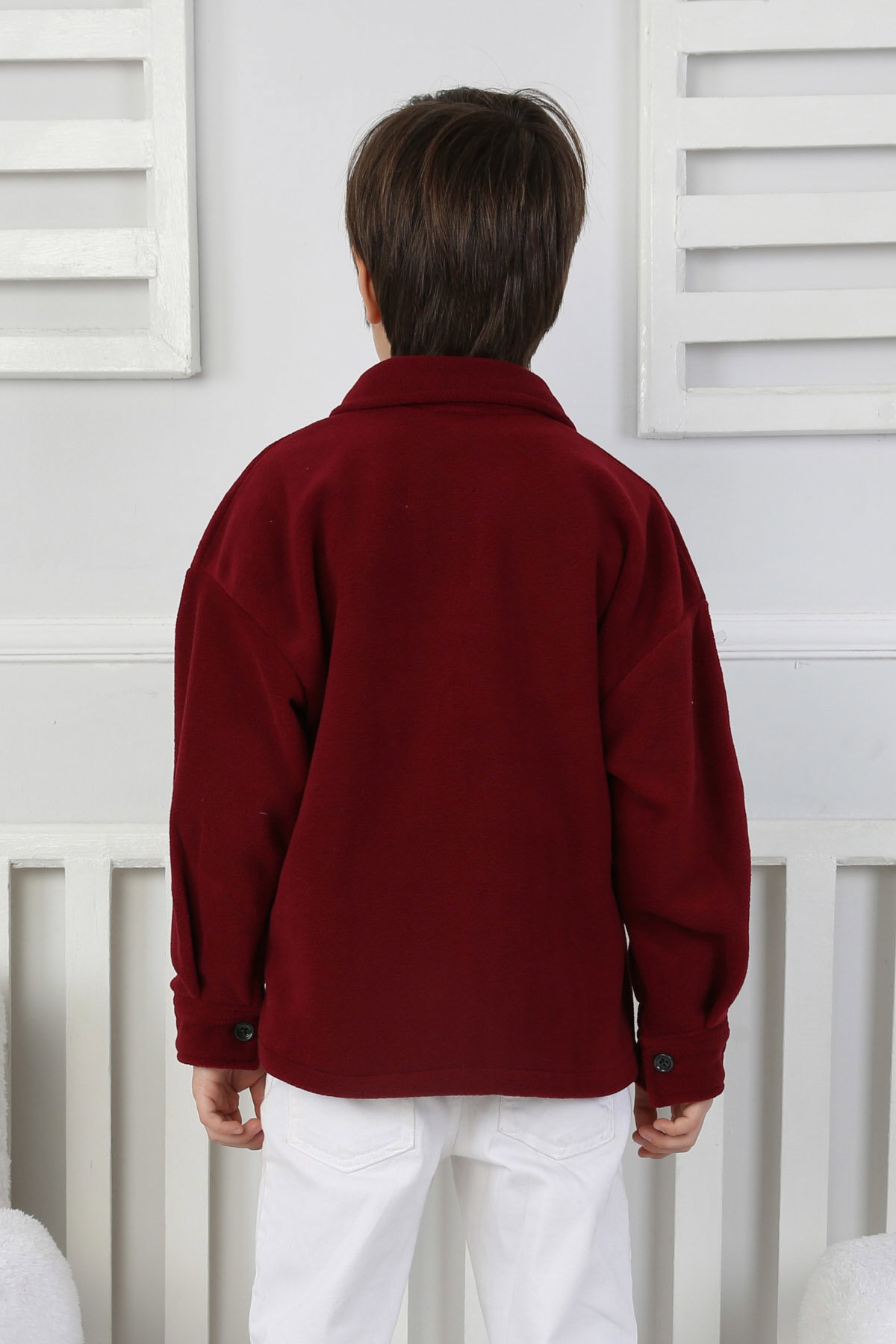 Erkek Çocuk Bordo Kışlık Erkek Çocuk Gömlek - 26714 - 5