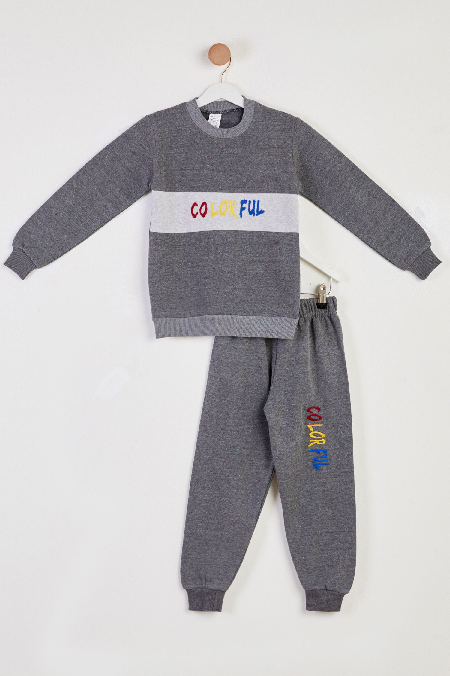 Erkek Çocuk Füme Baskılı Pijama Takımı - 26444 - 1