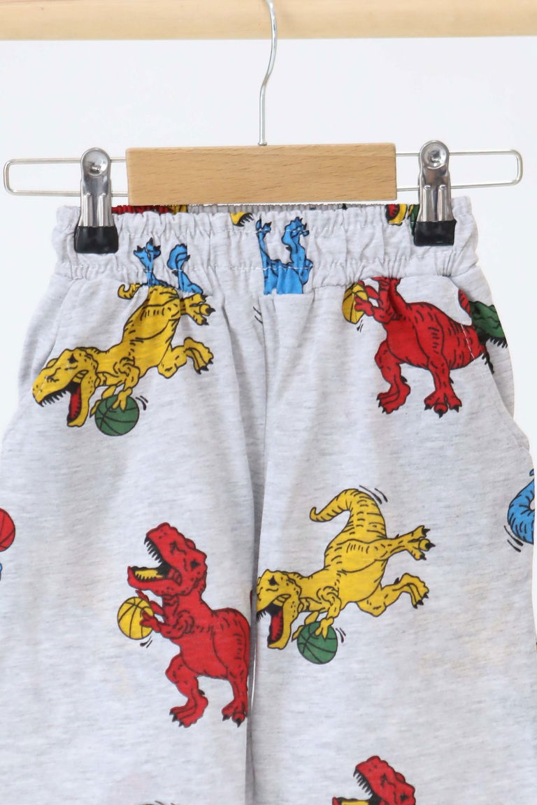 Erkek Çocuk Gri Baskılı Şort - 27309 - TOFİSA