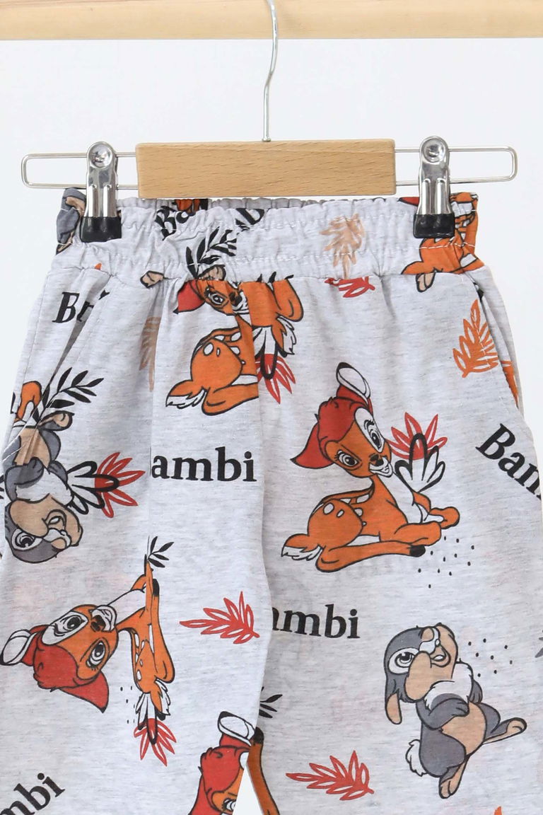 Erkek Çocuk Gri Baskılı Şort - 27316 - TOFİSA