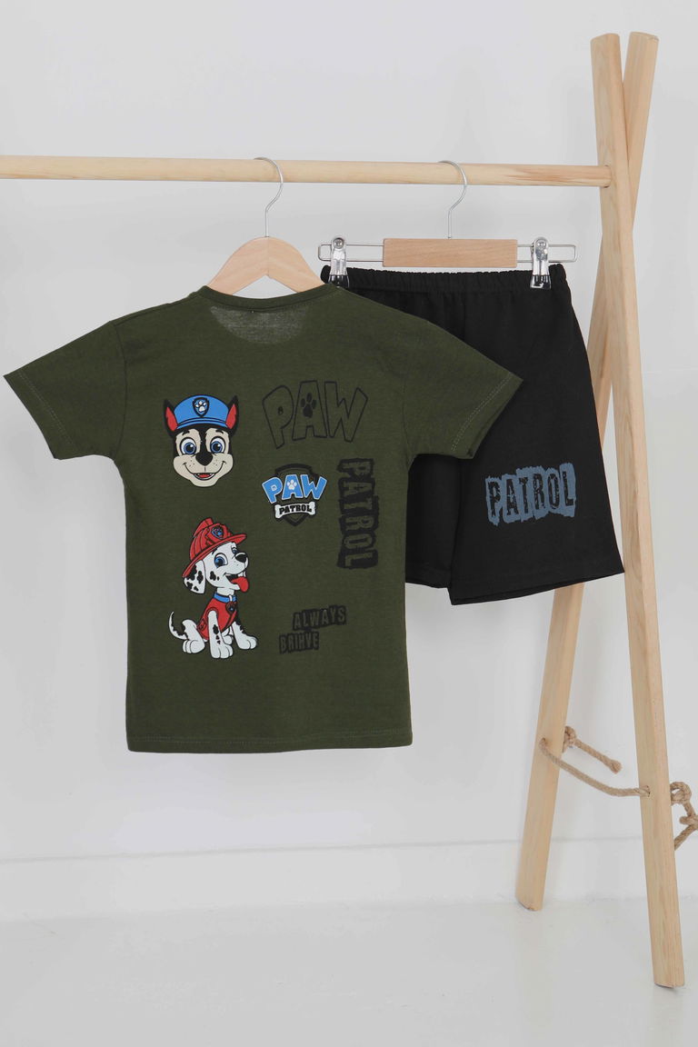 Erkek Çocuk Haki Baskılı Eşofman Takımı - 27497 - TOFİSA