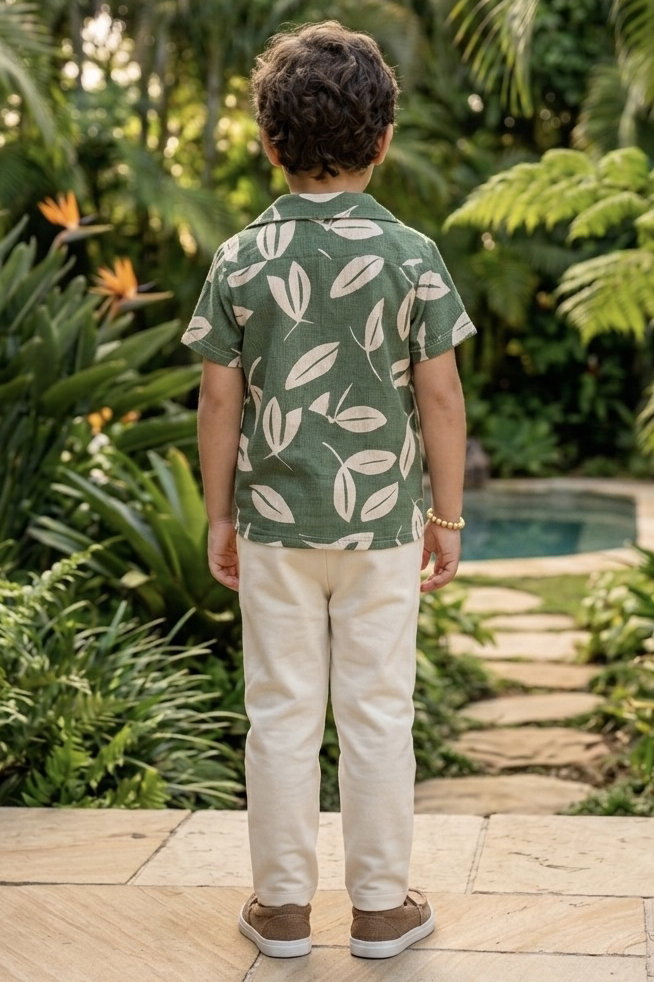 Erkek Çocuk Haki Desenli Bürümcük İkili Takım - 28400-HAKI - 2