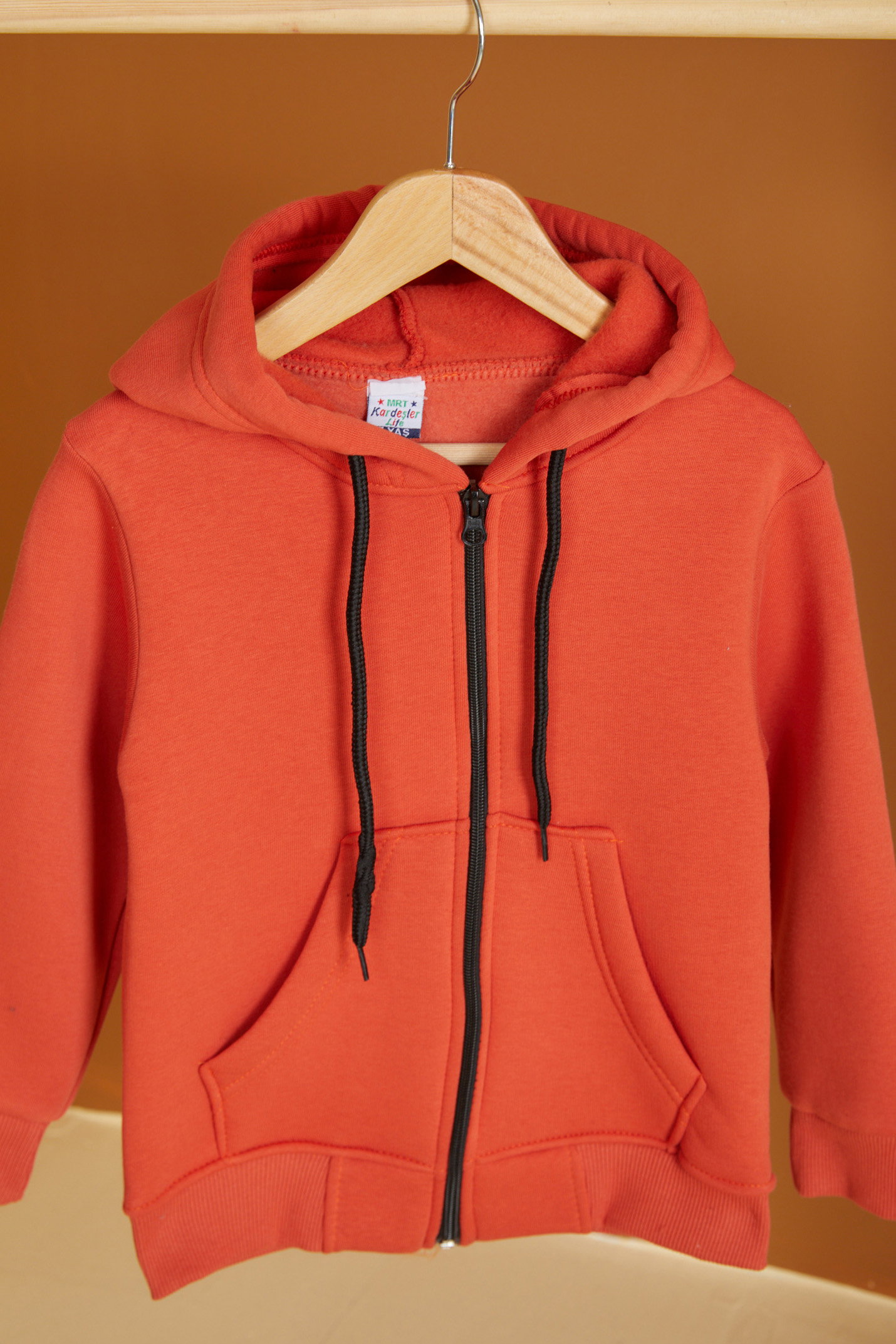 Erkek Çocuk Kiremit Fermuarlı sweatshirt - 26557 - 2