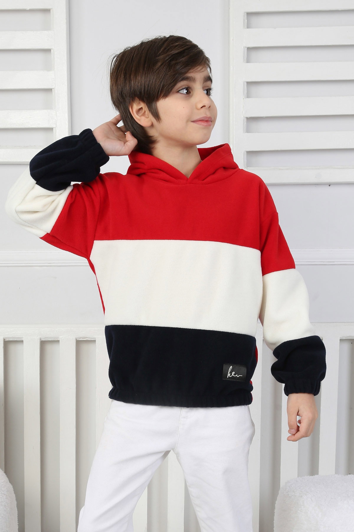 Erkek Çocuk Kirmizi Renkli Çocuk Polar Sweat - 26725 - 3